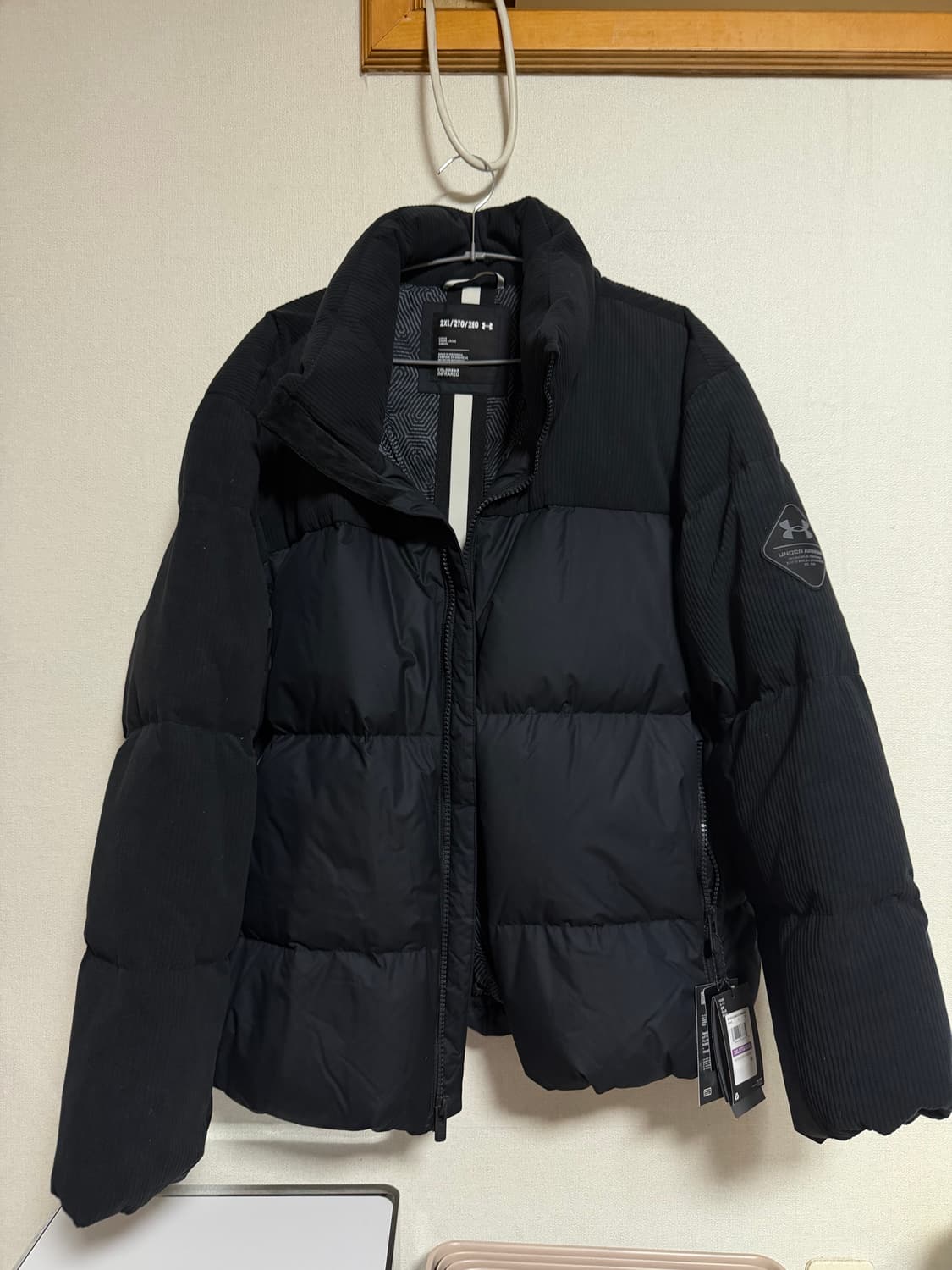 언더아머 UA Limitless 다운 코듀로이 패딩 블랙 2XL 상품이미지1