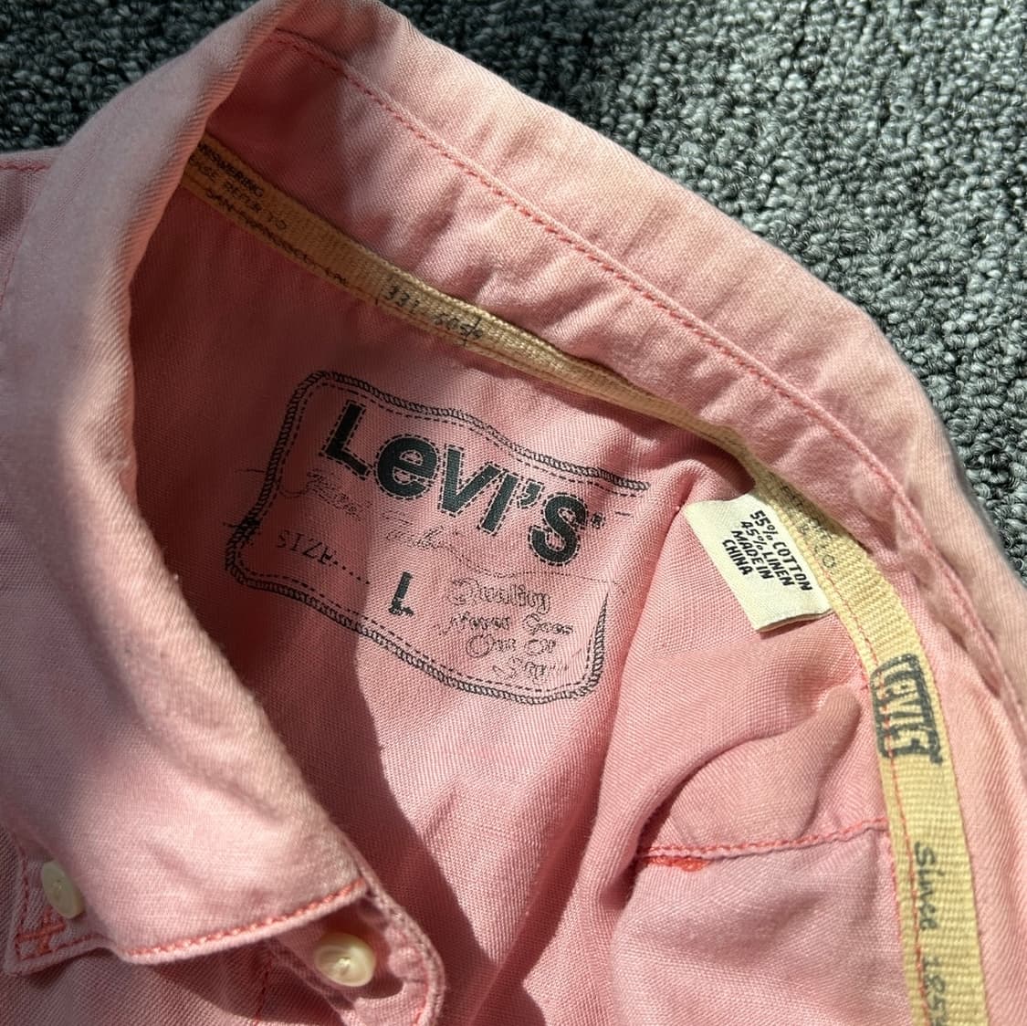 리바이스 핑크 웨스턴 반팔 셔츠  상품이미지7