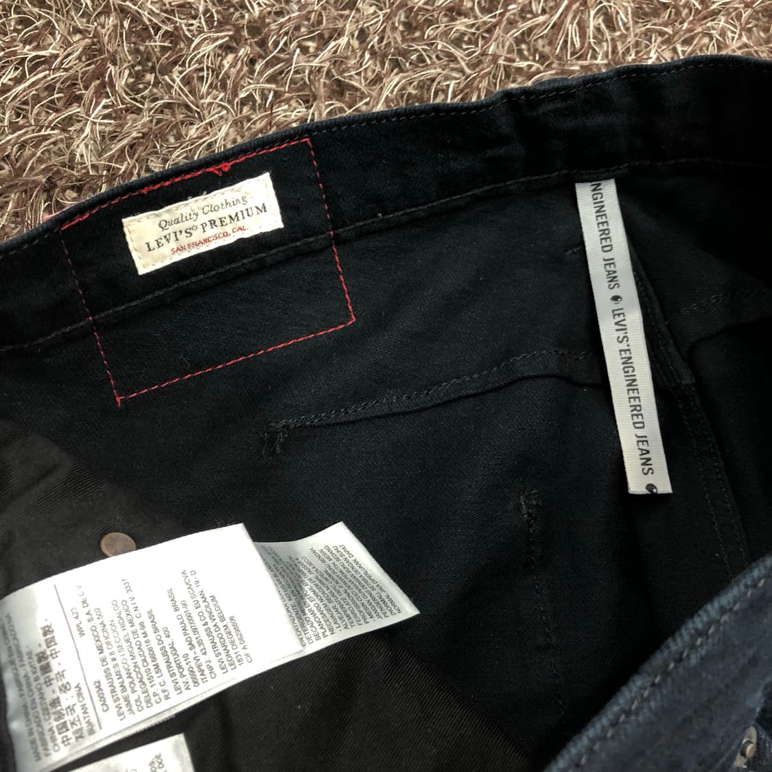 리바이스 엔지니어드진 LEJ 570 블랙 데님 팬츠 상품이미지6