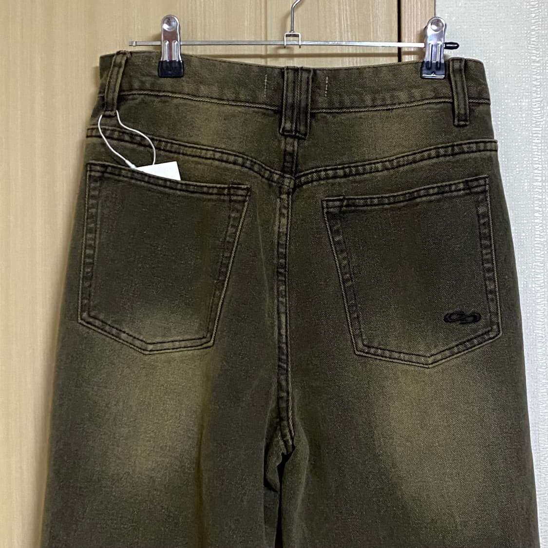 밀로우먼 커브드 플레어 진 [ 워시드 브라운 ] M 상품이미지6