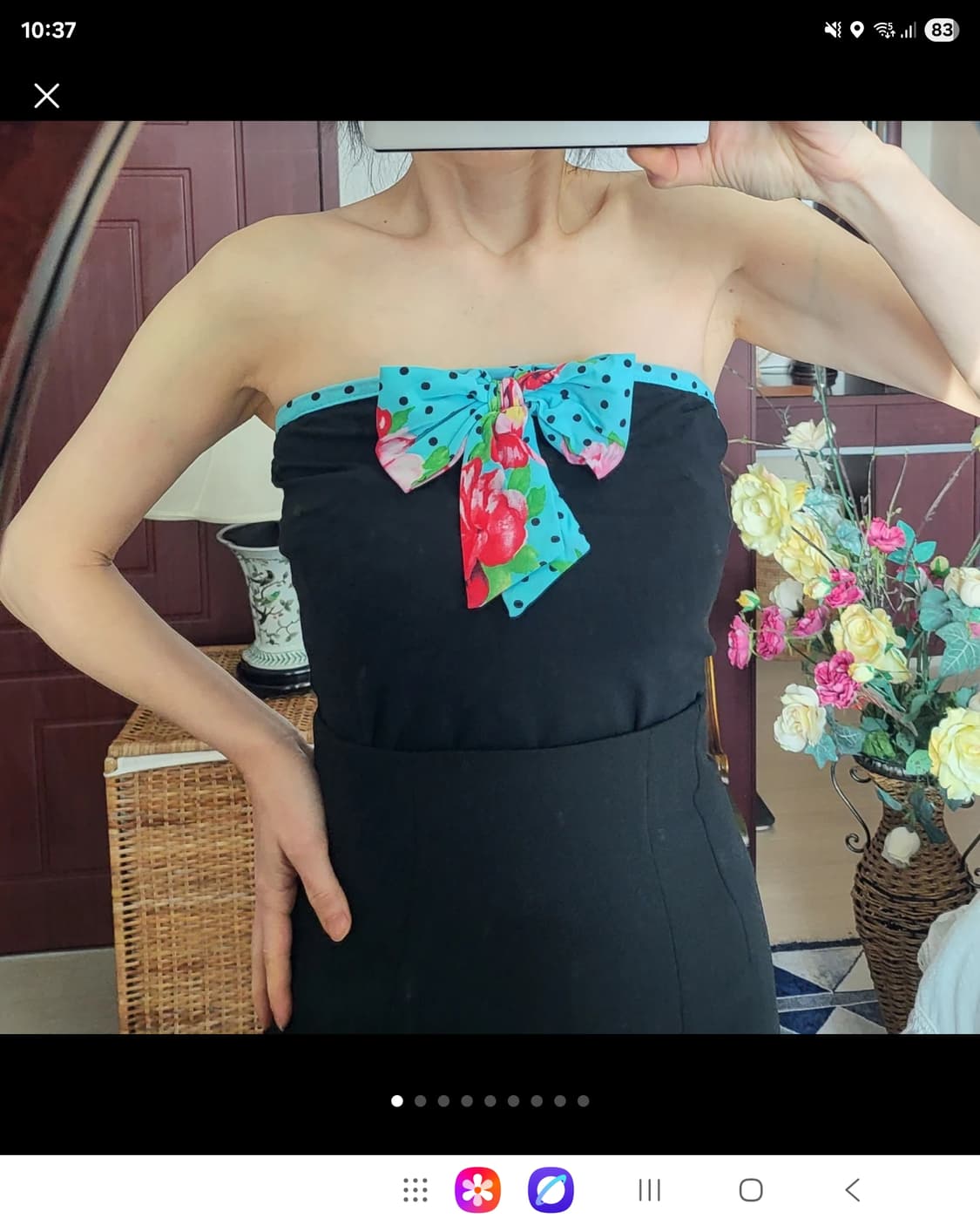 프랑스 모르간 리본 튜브탑  상품이미지1