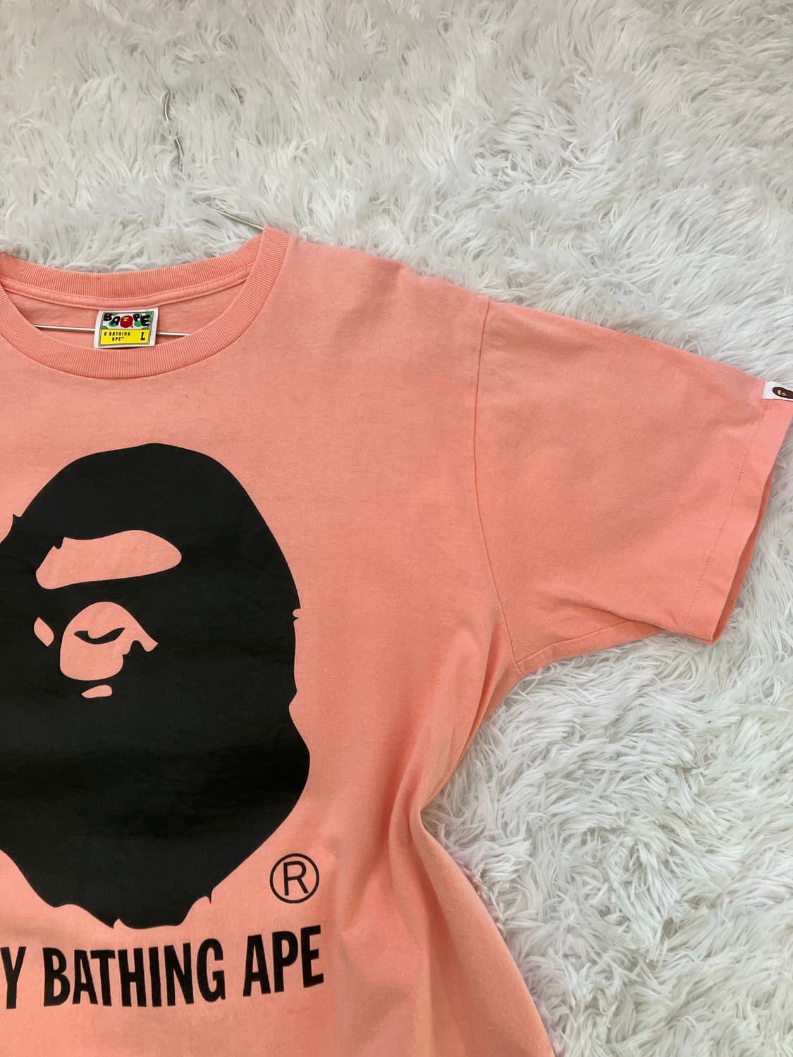 베이프 베이비 핑크 마일로 반팔 1051 y2k 스트릿 갸루 펑키 상품이미지2