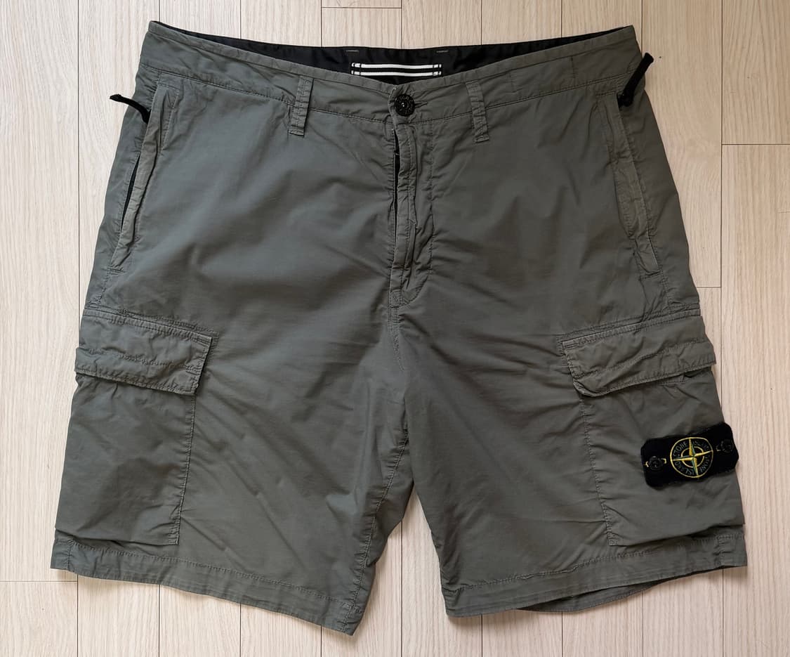 (34)스톤아일랜드 와이드 카고반바지 상품이미지1