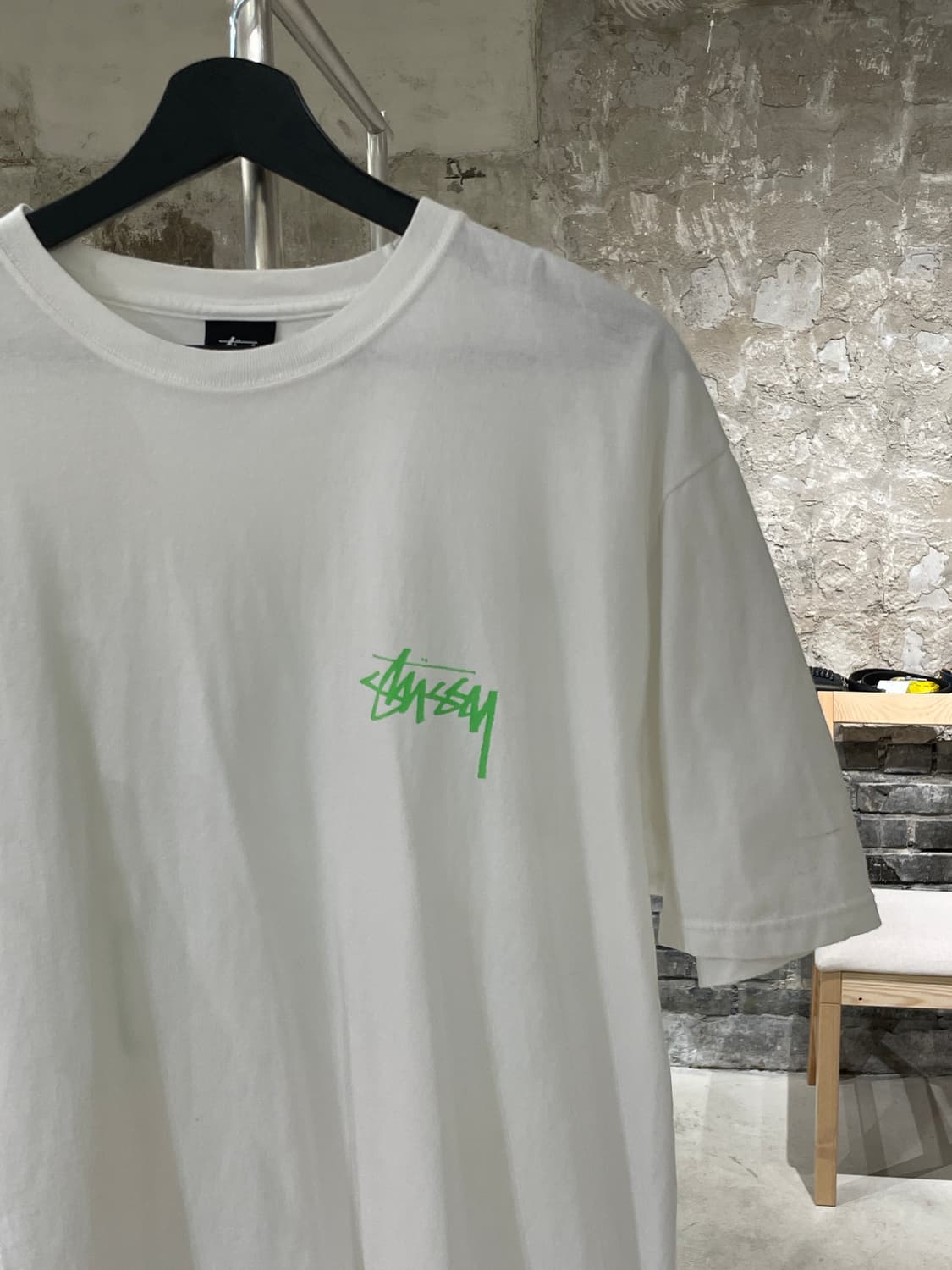 스투시 화이트 댄스 에너지 코튼 하프티 상품이미지3