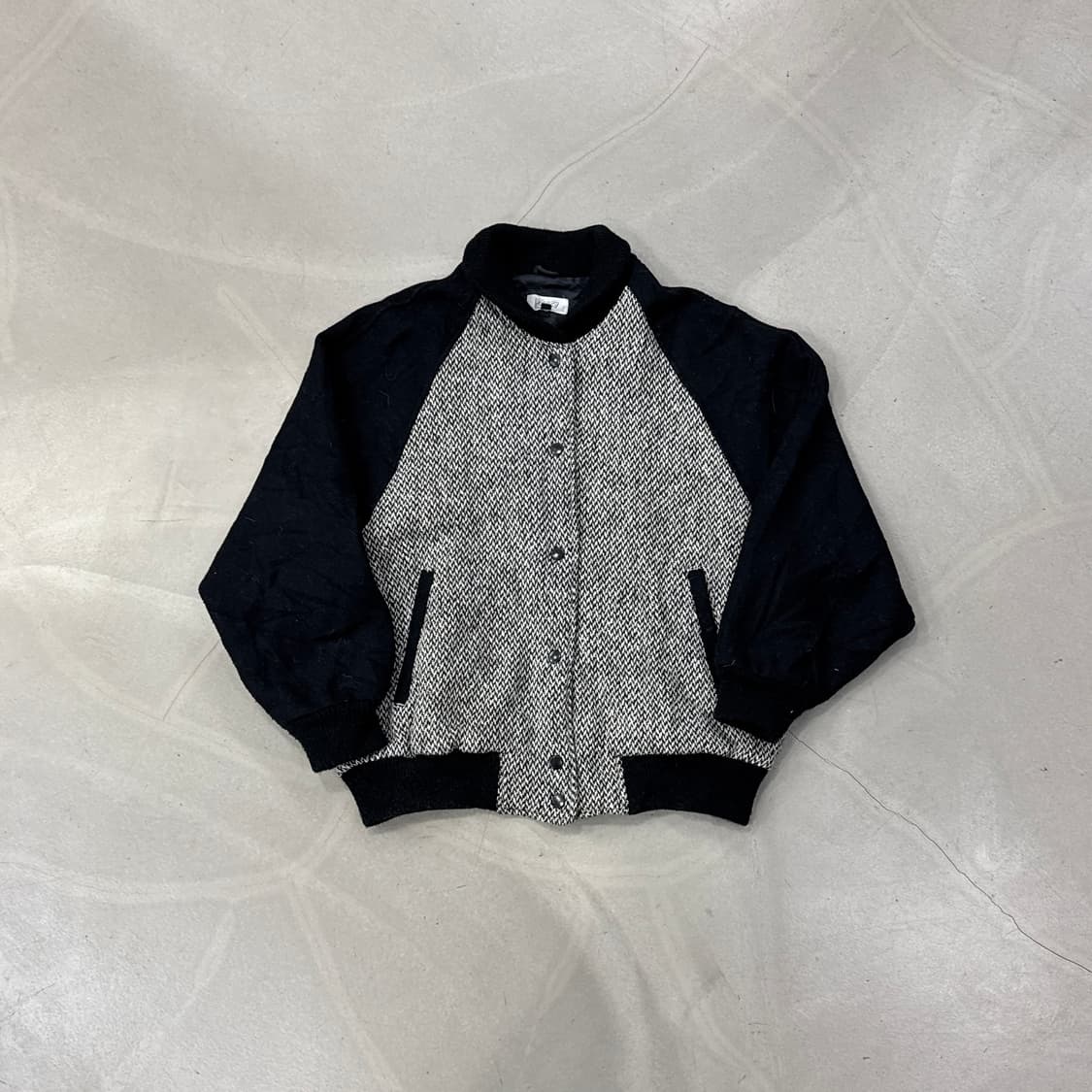 하운드투스 패턴 울 블루종 L 상품이미지1