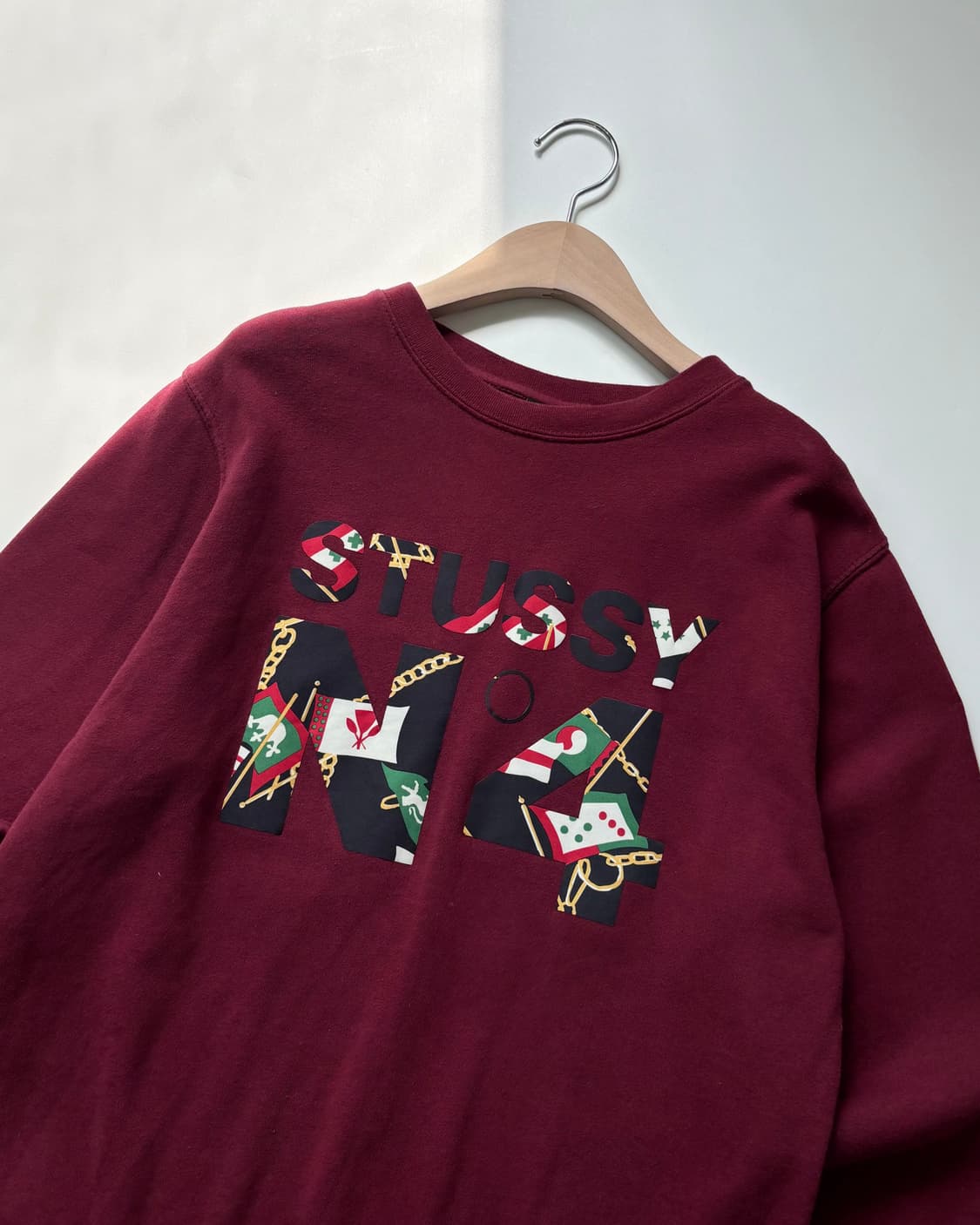 Stussy 스투시 버건디 맨투맨 상품이미지4