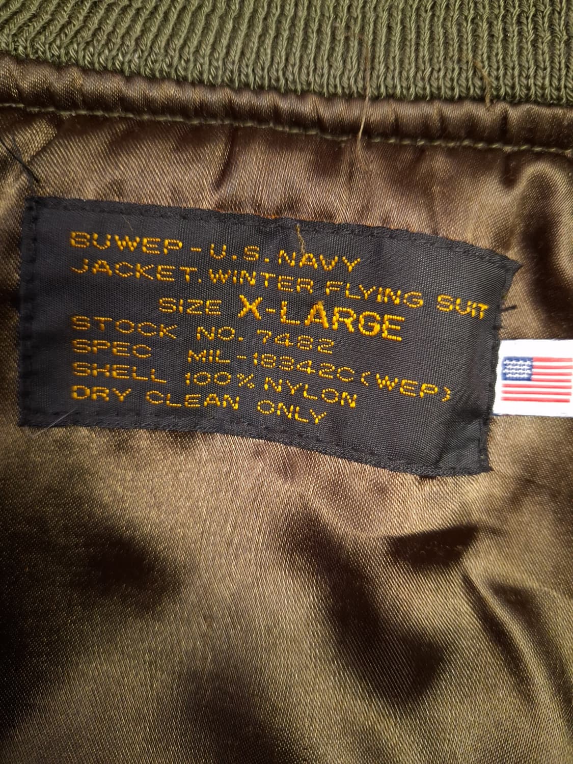 빈티지 미해군 G-8 복각 나일론 웹 항공 자켓 상품이미지4