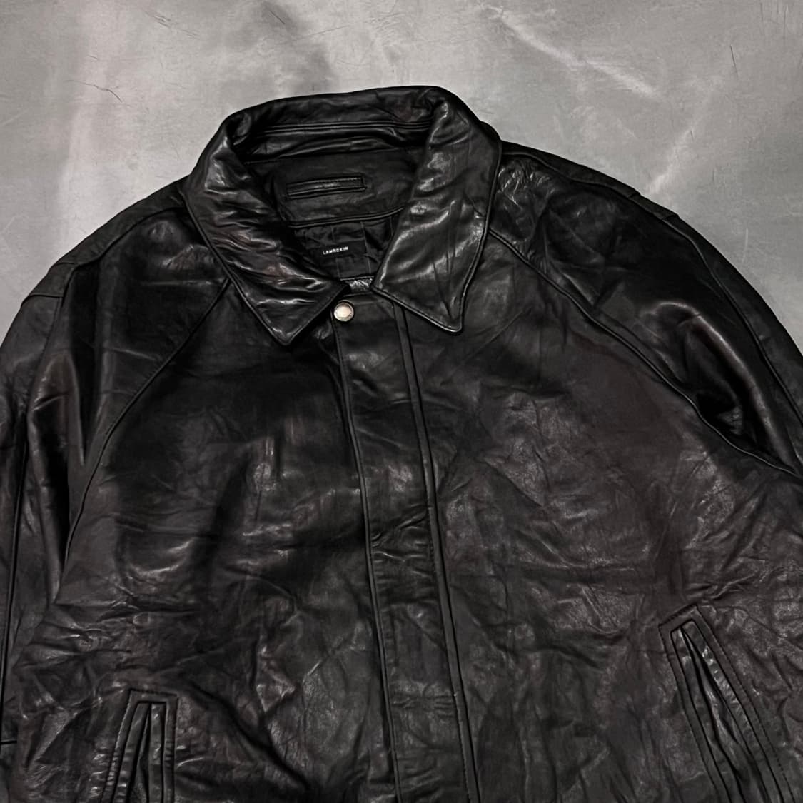  Claiborne 램스킨 레더 자켓 y14981 상품이미지3