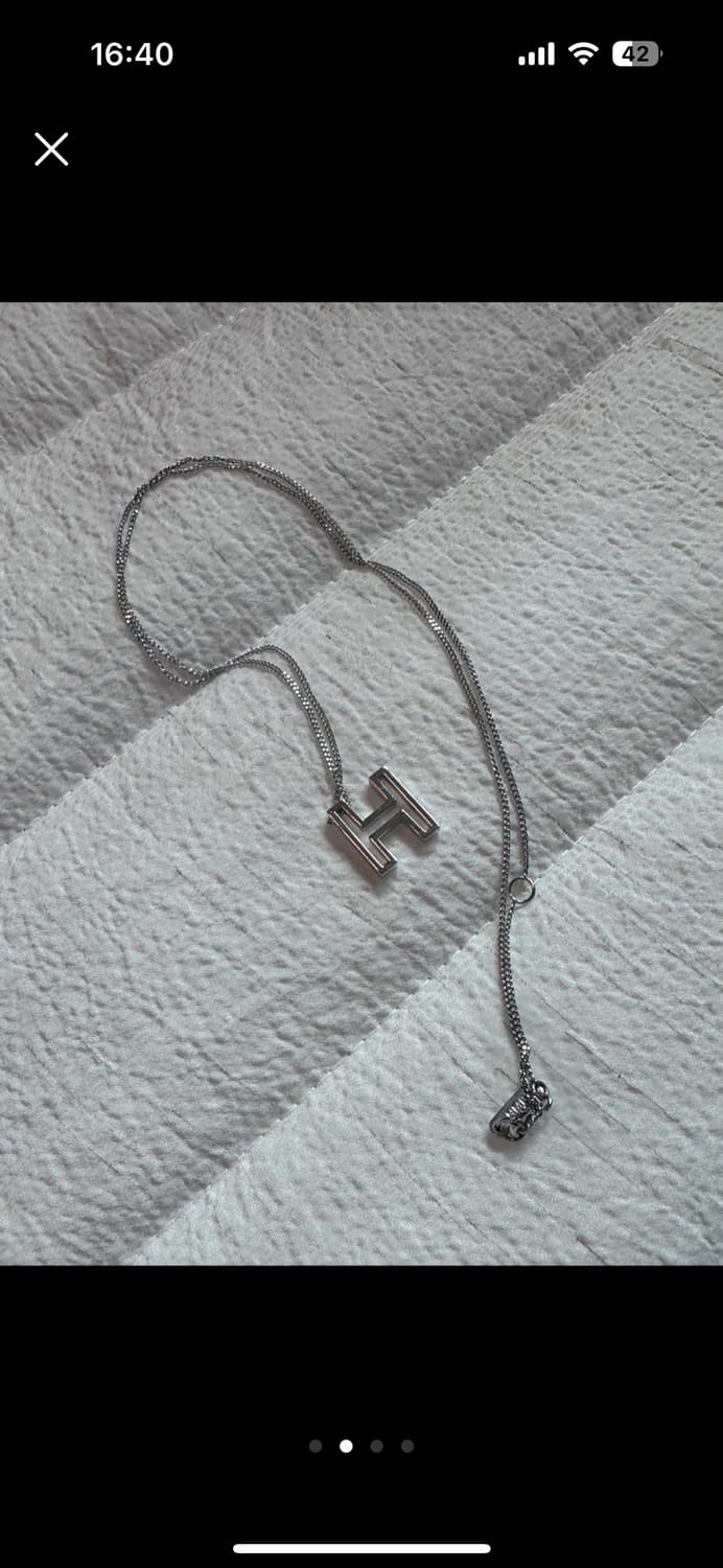 넘버링 이니셜 목걸이 H 상품이미지2