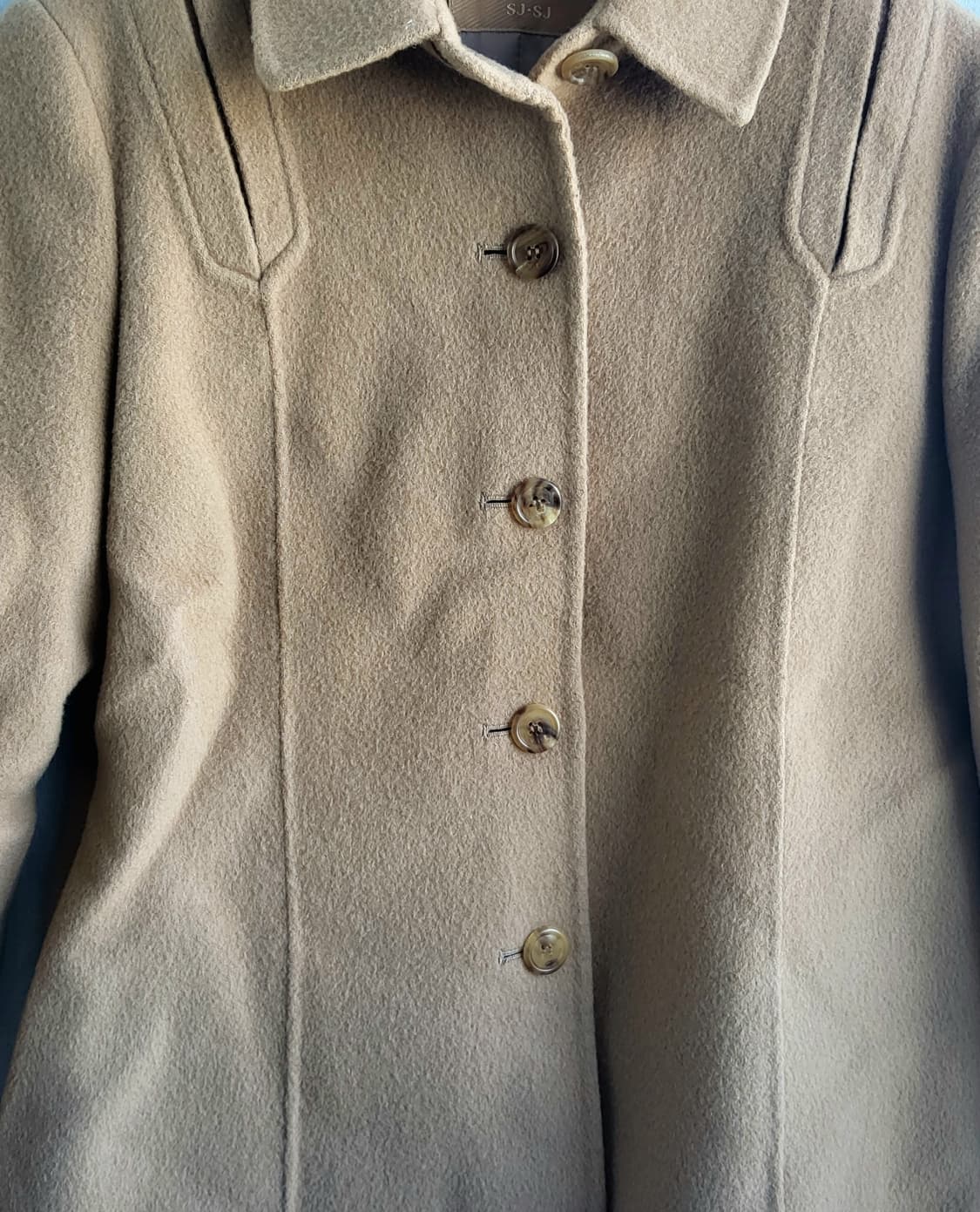 SJSJ 여성 XS 울 100% 자켓 클래식 데일리 아우터 슬림핏 상품이미지4