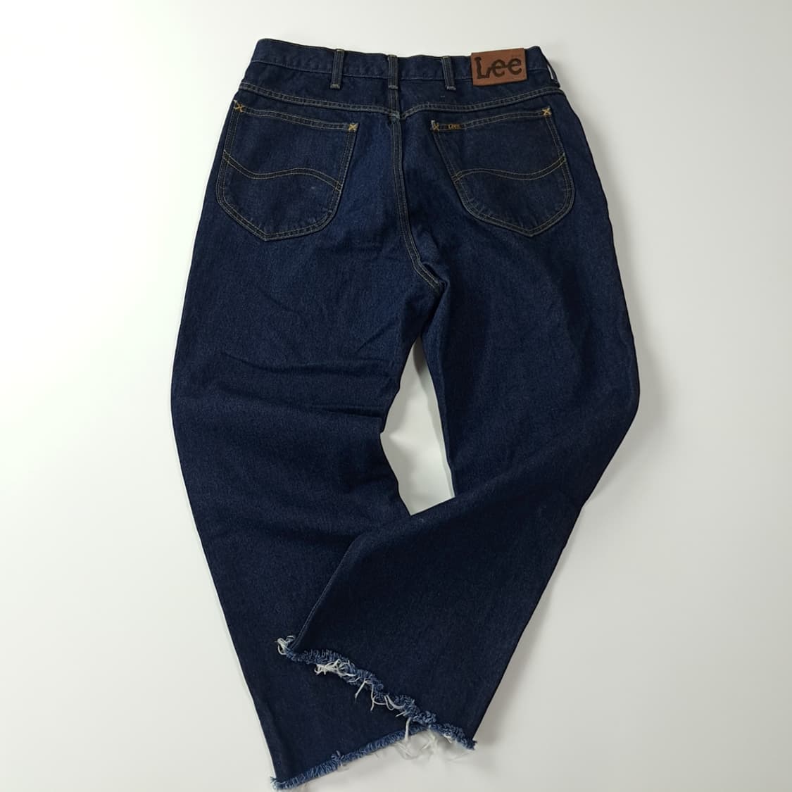CJ572 34 리 LEE 90s 일본판 다크인디고 컷오프 데님 팬츠  상품이미지6