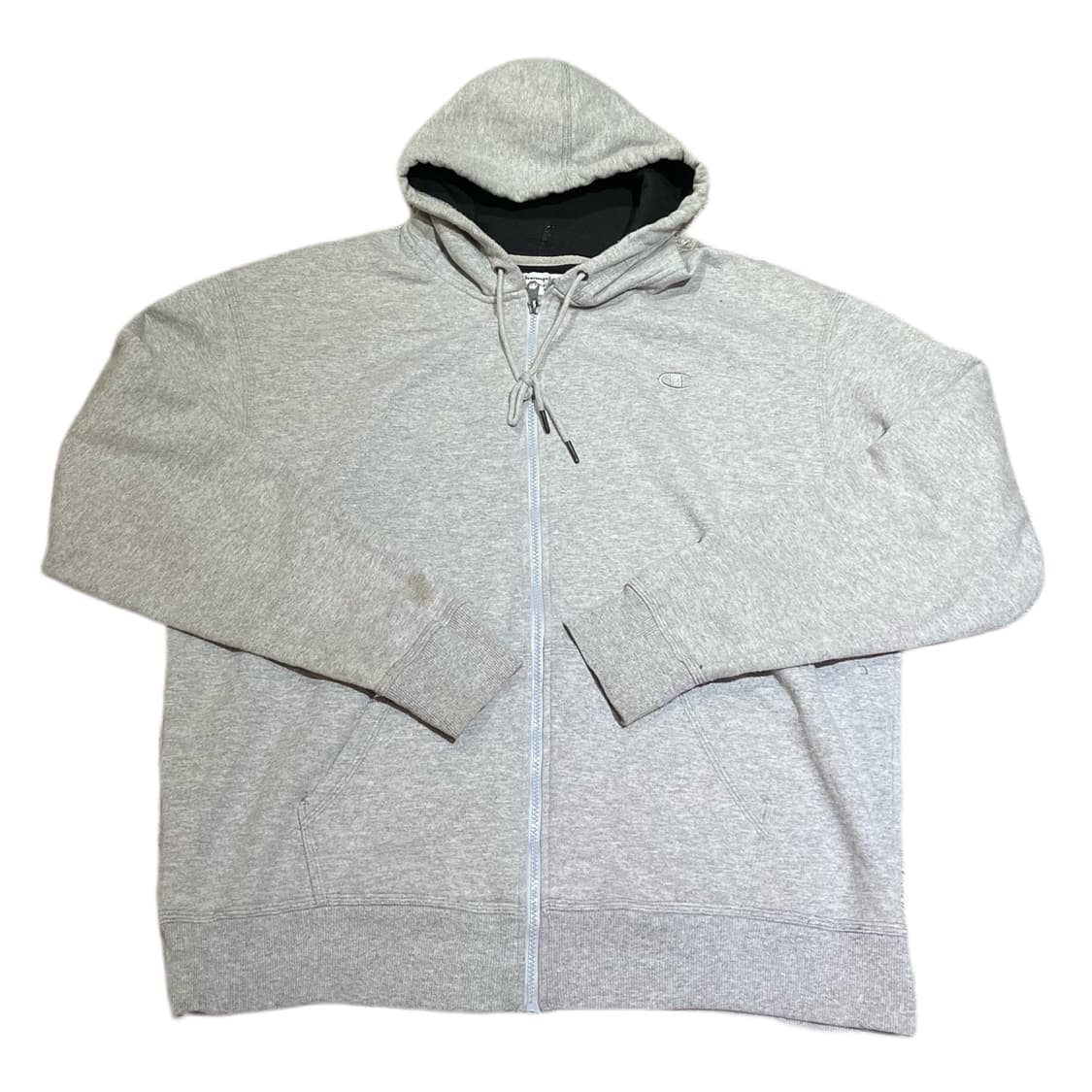 챔피온 그레이 히든 로고 후드집업 상품이미지3