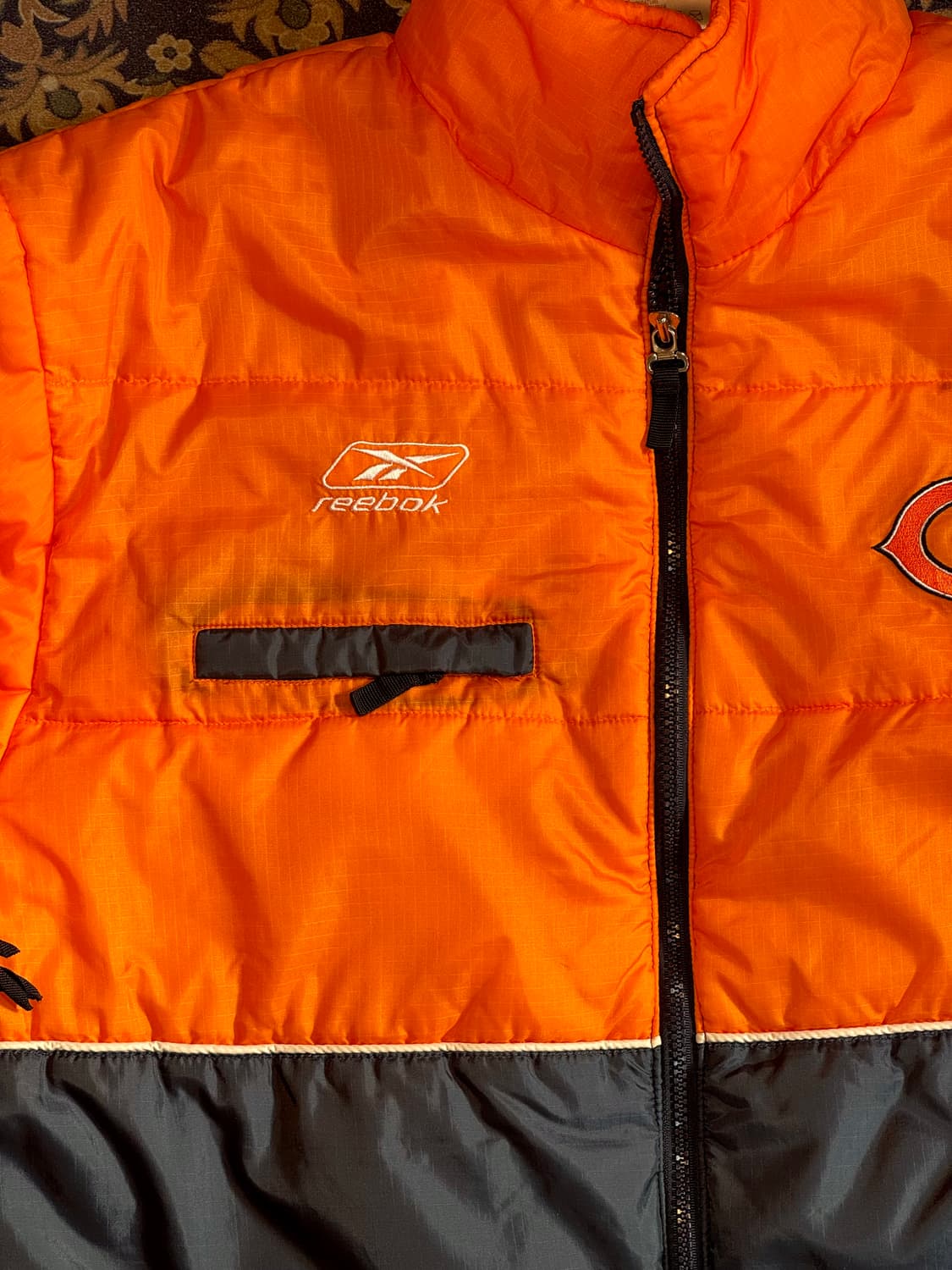 90s 올드스쿨 리복 NFL 시카고 베어스 립스탑 나일론 패딩자켓 상품이미지3
