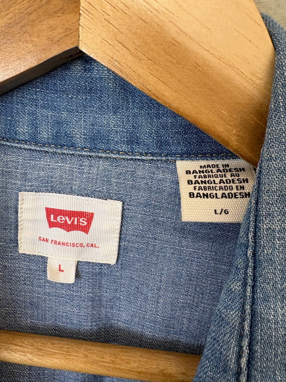 리바이스 빈티지 웨스턴 버튼 데님 셔츠 상품이미지6