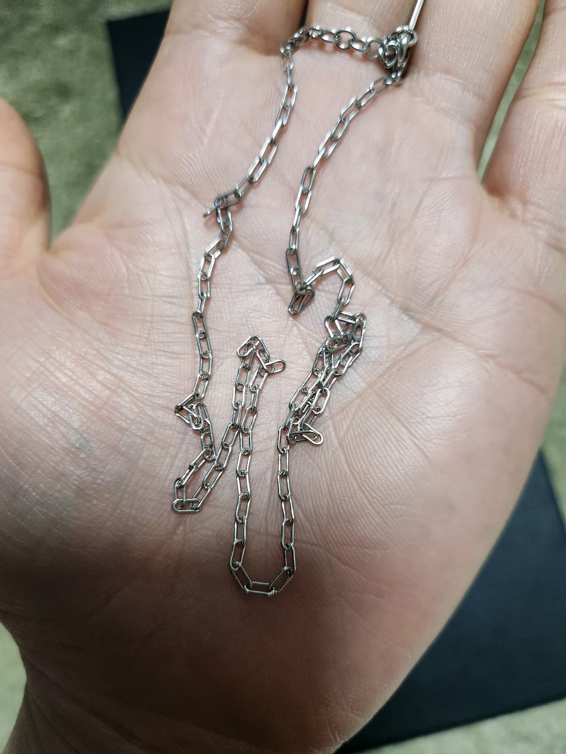 생로랑 클립 체인 목걸이 유니섹스 상품이미지2