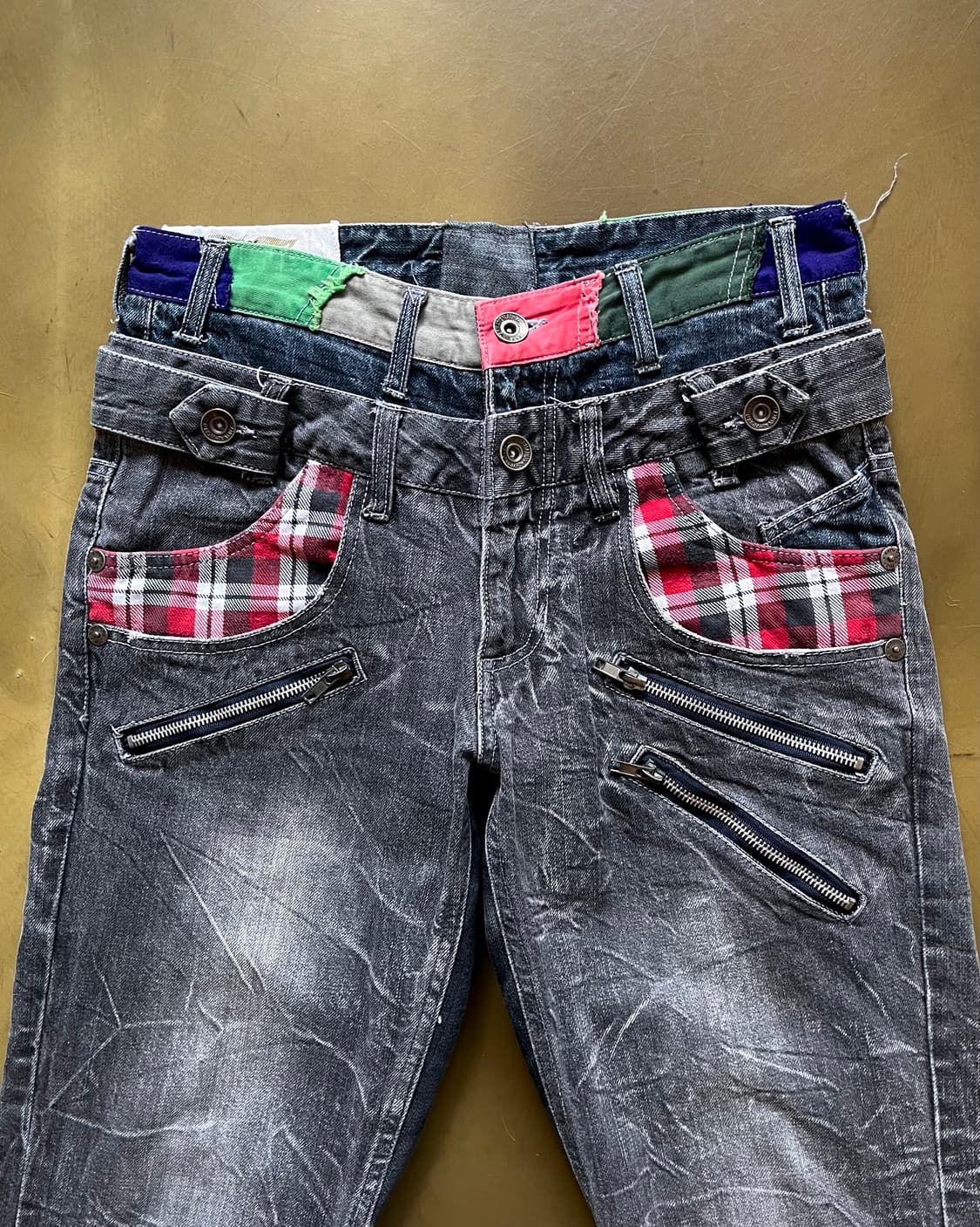 90-00s Antfui Jeans Double Waist Denim 상품이미지4