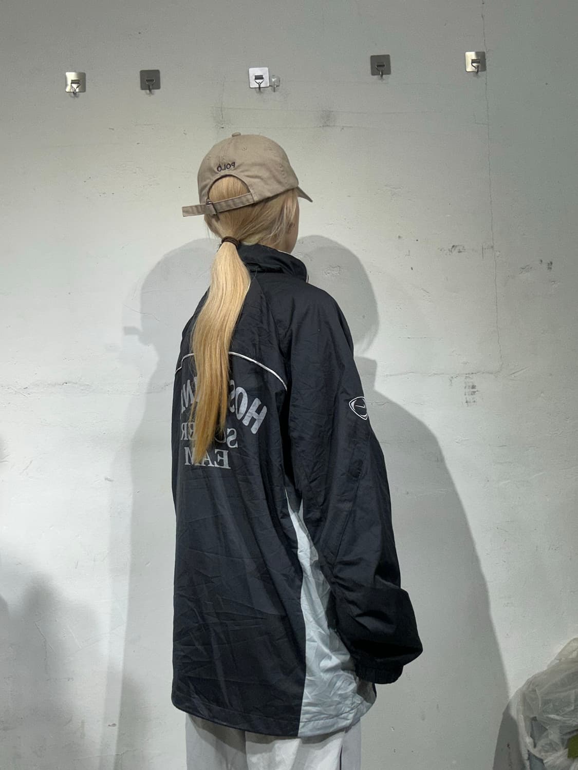 00s 나이키 블랙 바람막이 오버핏 자켓 XL 상품이미지5