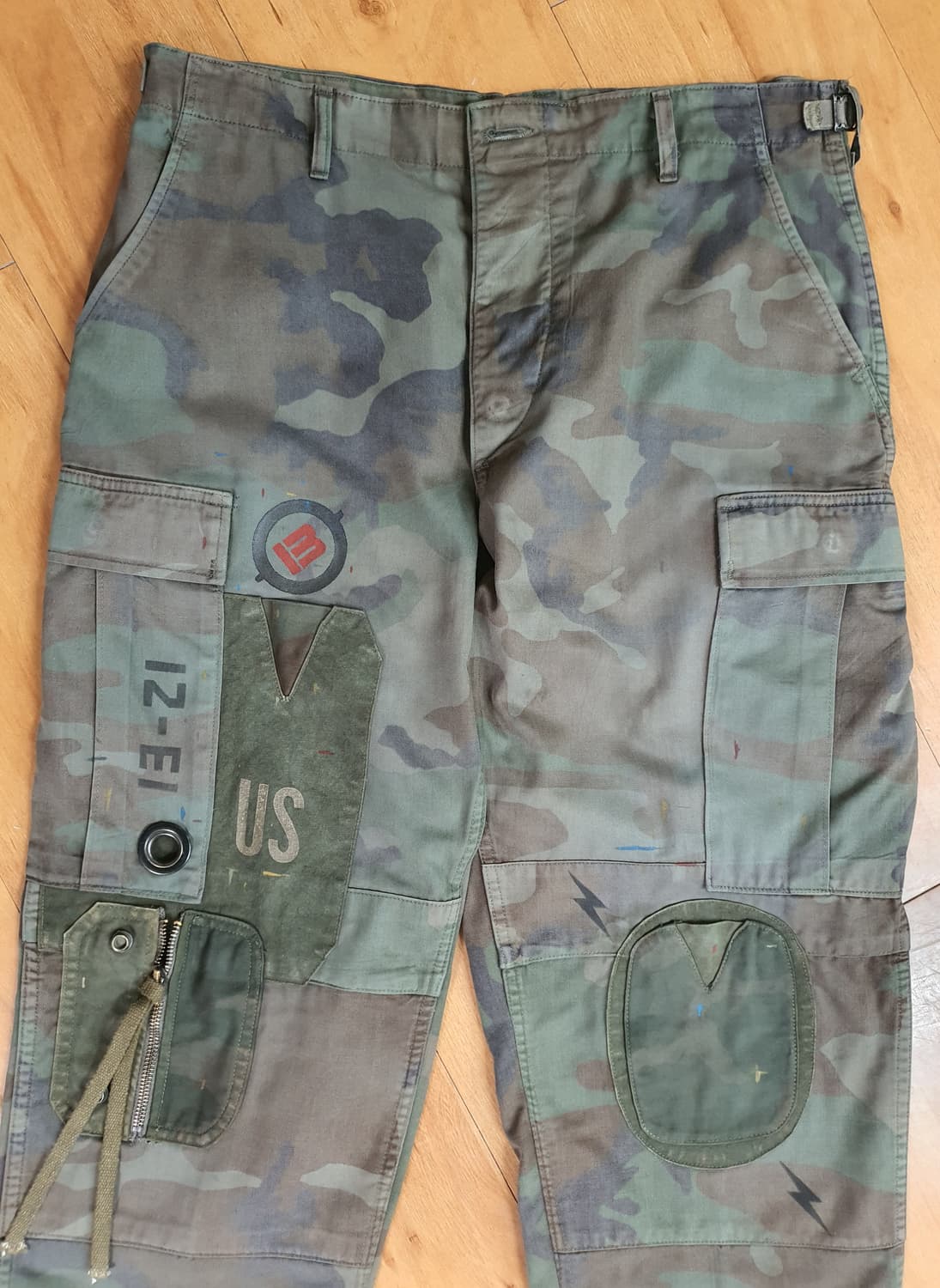 미군 우드랜드카모 bdu팬츠 빈티지 커스텀[하드워싱/썬페이딩/풀스텐실] 상품이미지2