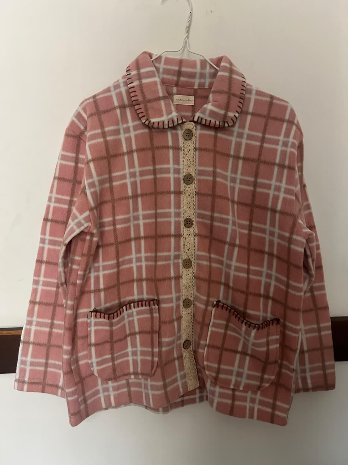 단추 레이스 후리스 상품이미지1