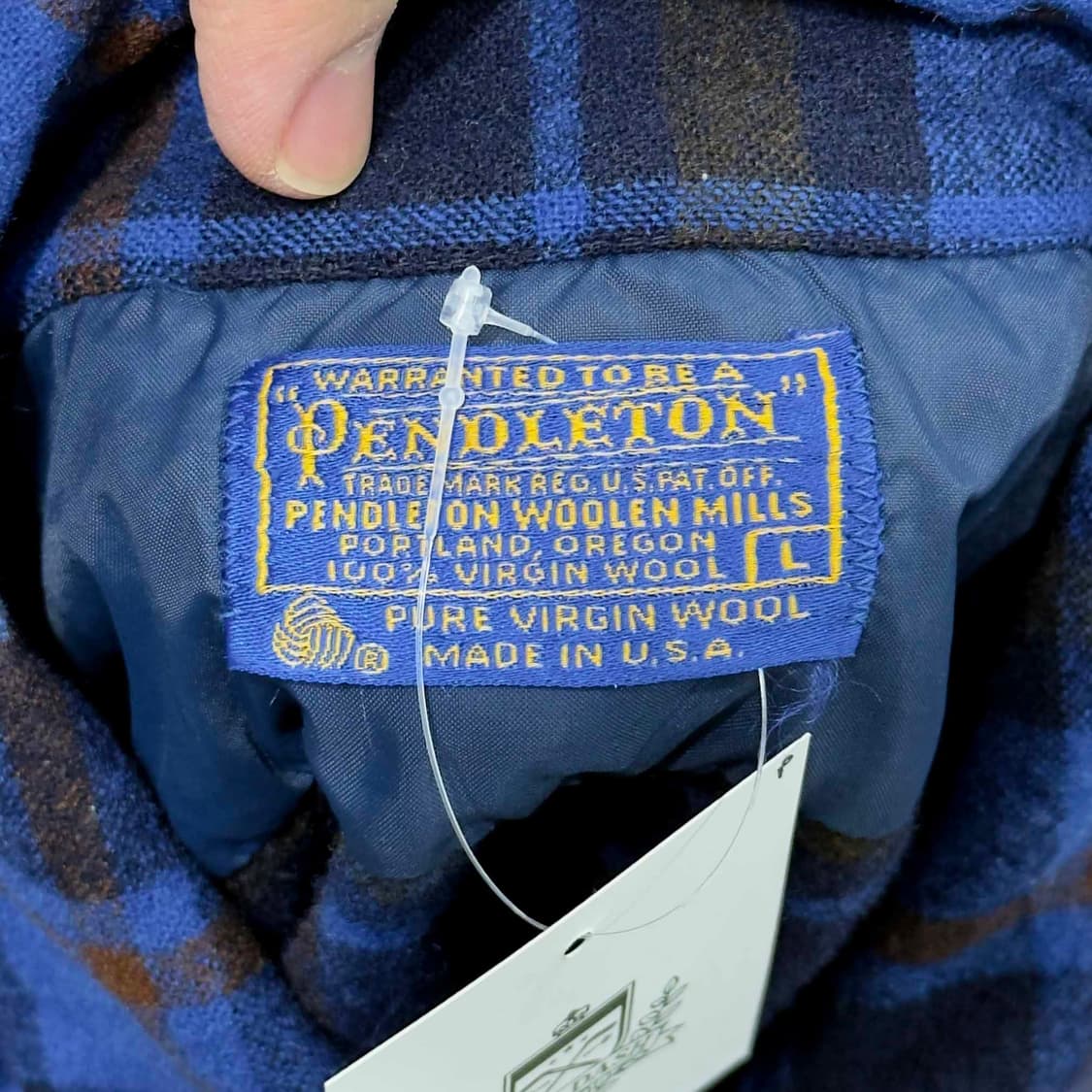 80s 펜들턴 버진울 체크 셔츠 USA 상품이미지5