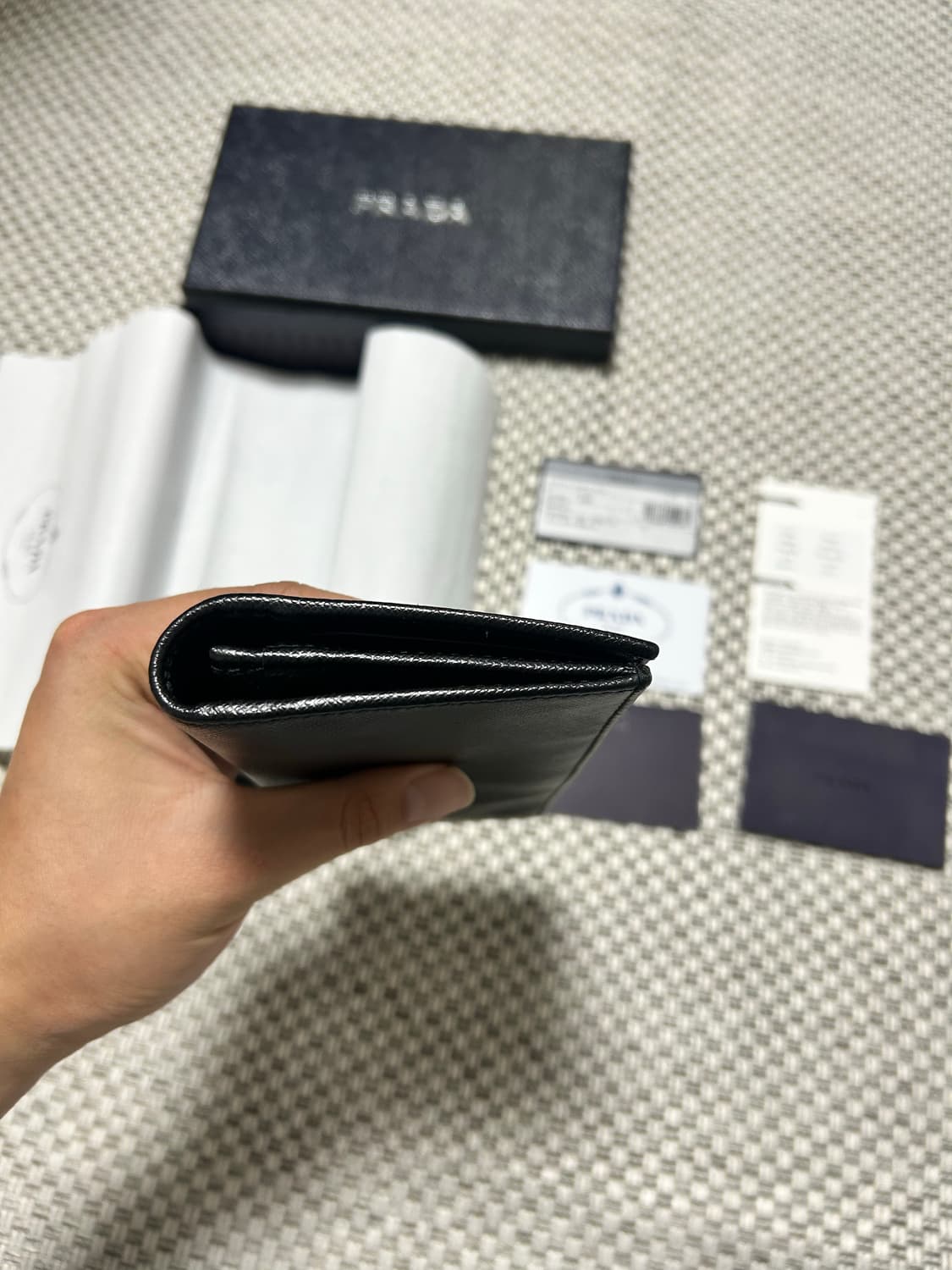 [풀구성품] 프라다 사피아노 블랙 장지갑 상품이미지5