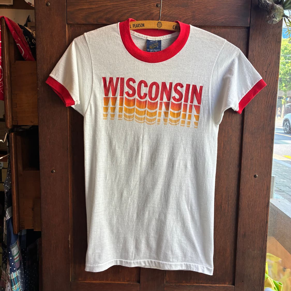 80’s Wisconsin Ringer Tee Made In USA 상품이미지2