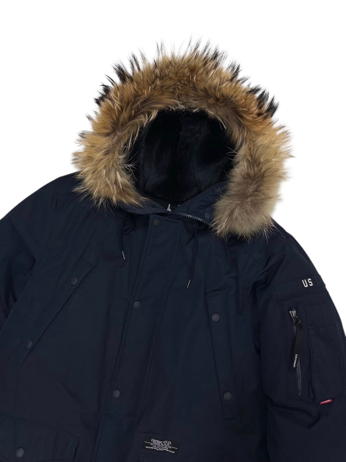 커버낫 구스다운 야상패딩 네이비 (L) 상품이미지2