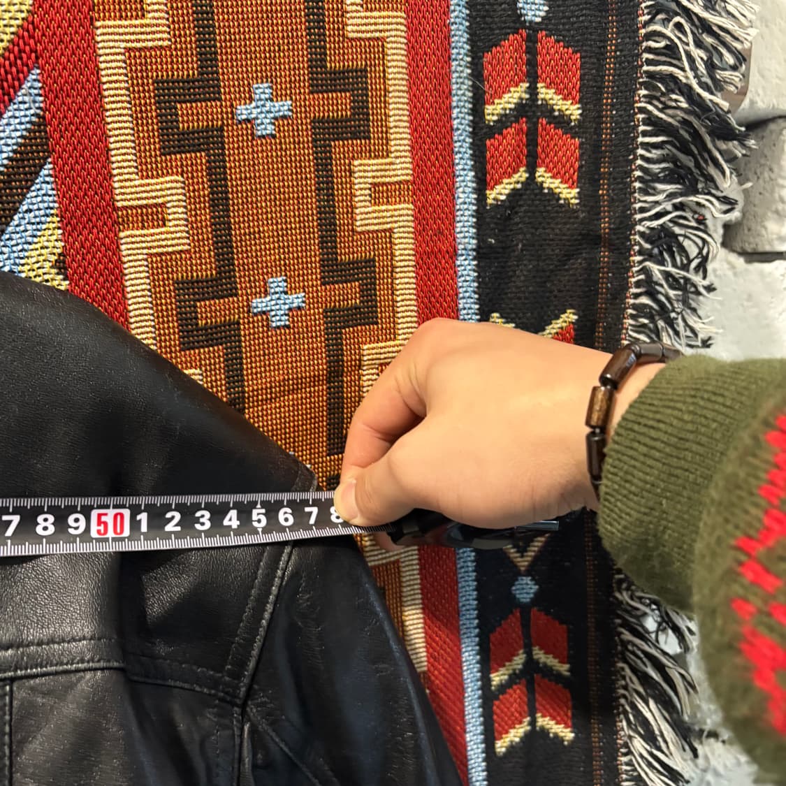 빈티지 천연 양가죽 레더 자켓 상품이미지8