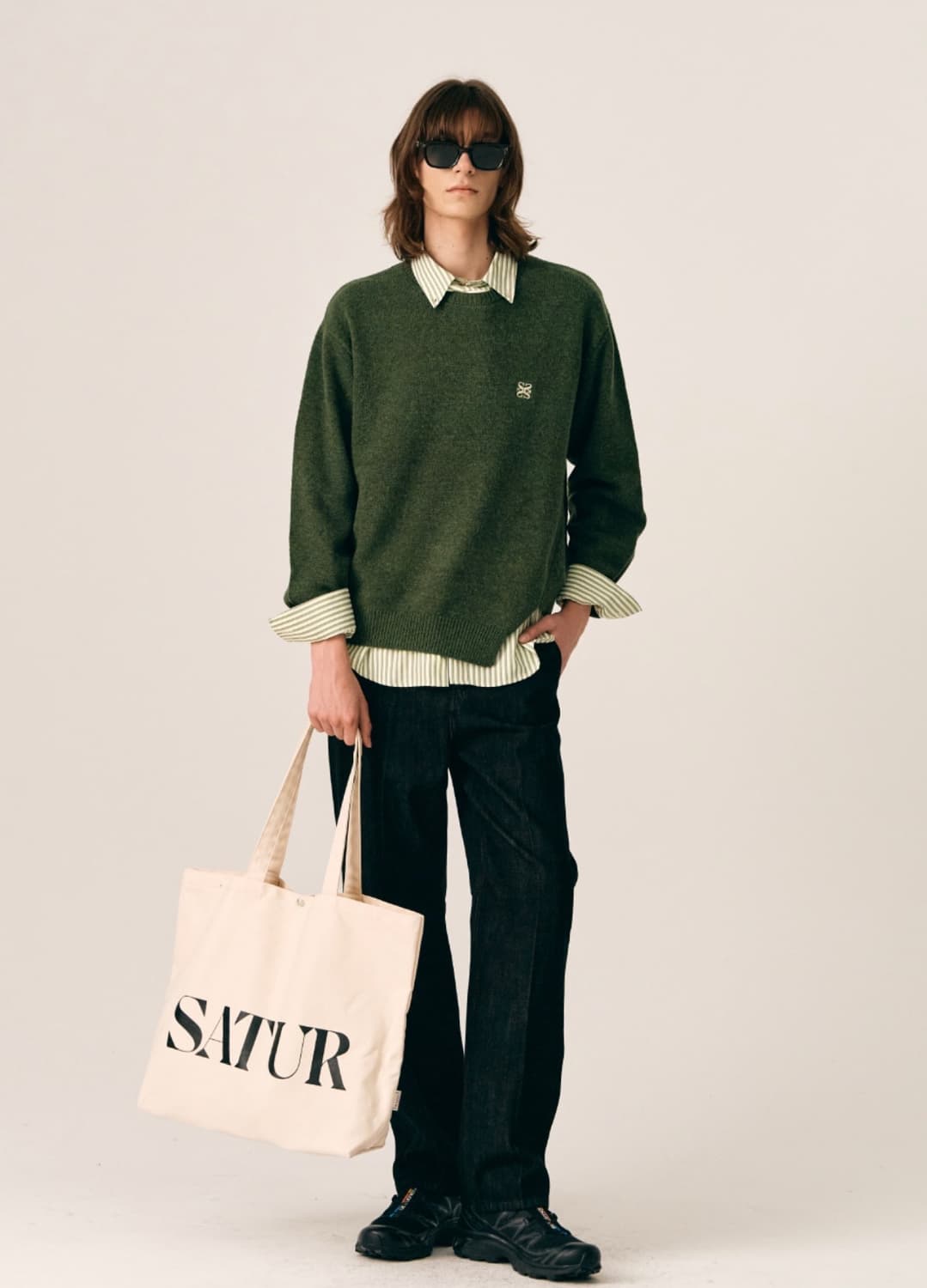 [새상품] 세터 더블린 언발라스 캐시미어 블렌드 니트 올리브 그린 상품이미지6