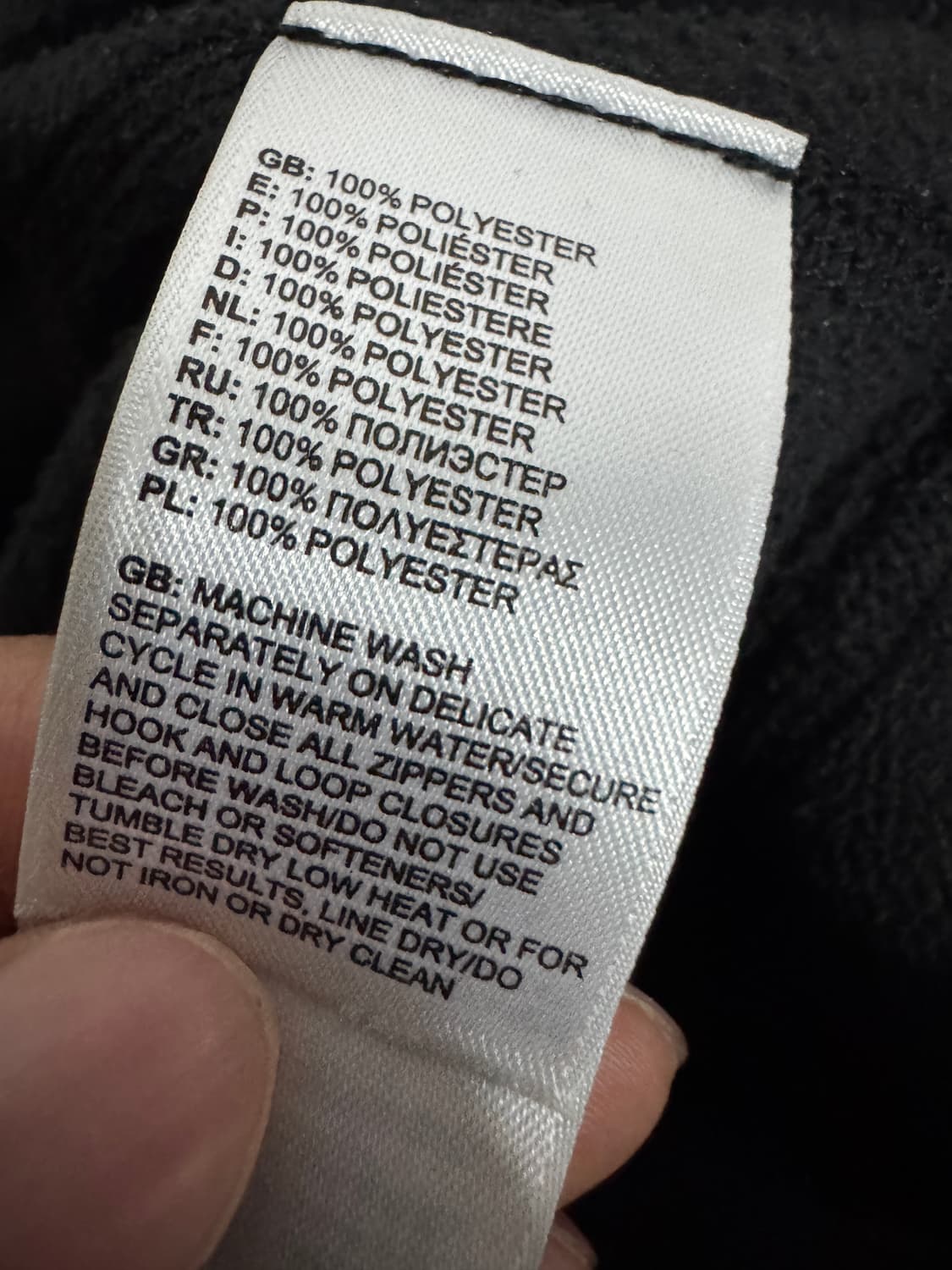 노스페이스 뒷 로고 플리스 후드집업 L 블랙 상품이미지4