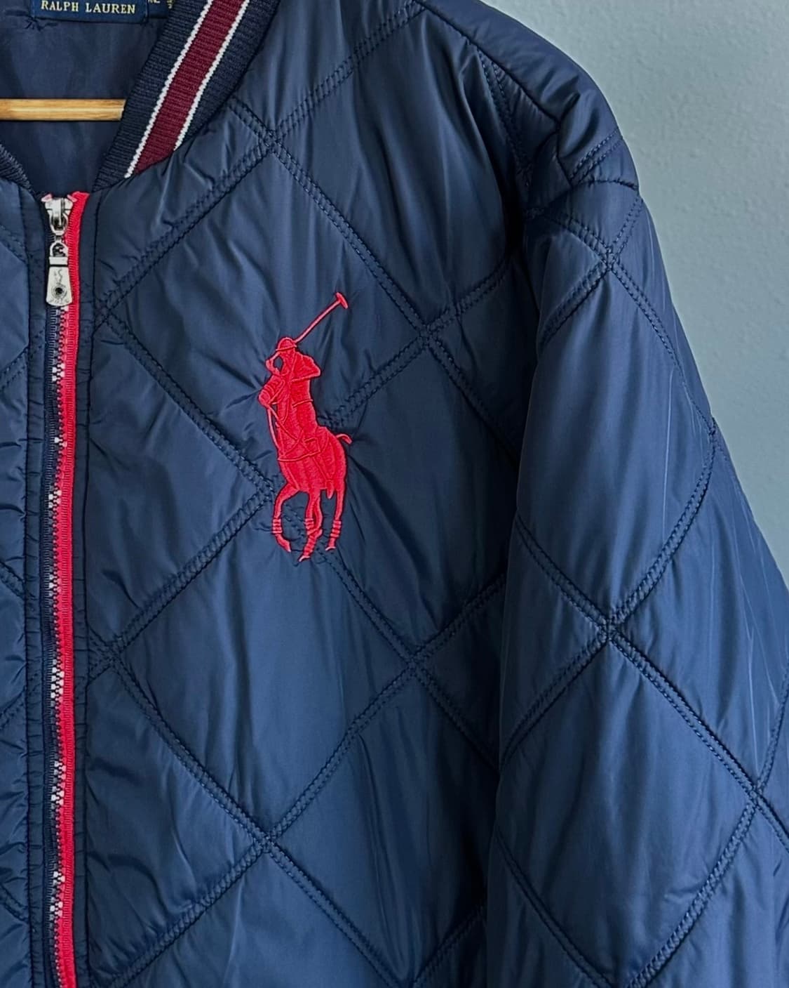 [XL]폴로 랄프로렌 빅포니 퀼팅 누빔 자켓 navy 상품이미지2