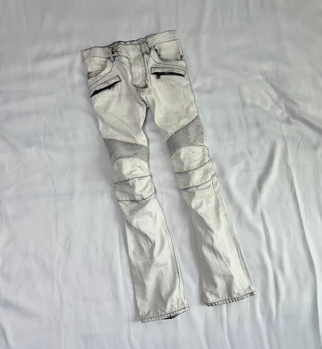 BALMAIN PARIS 바이커진 화이트 워싱 상품이미지1