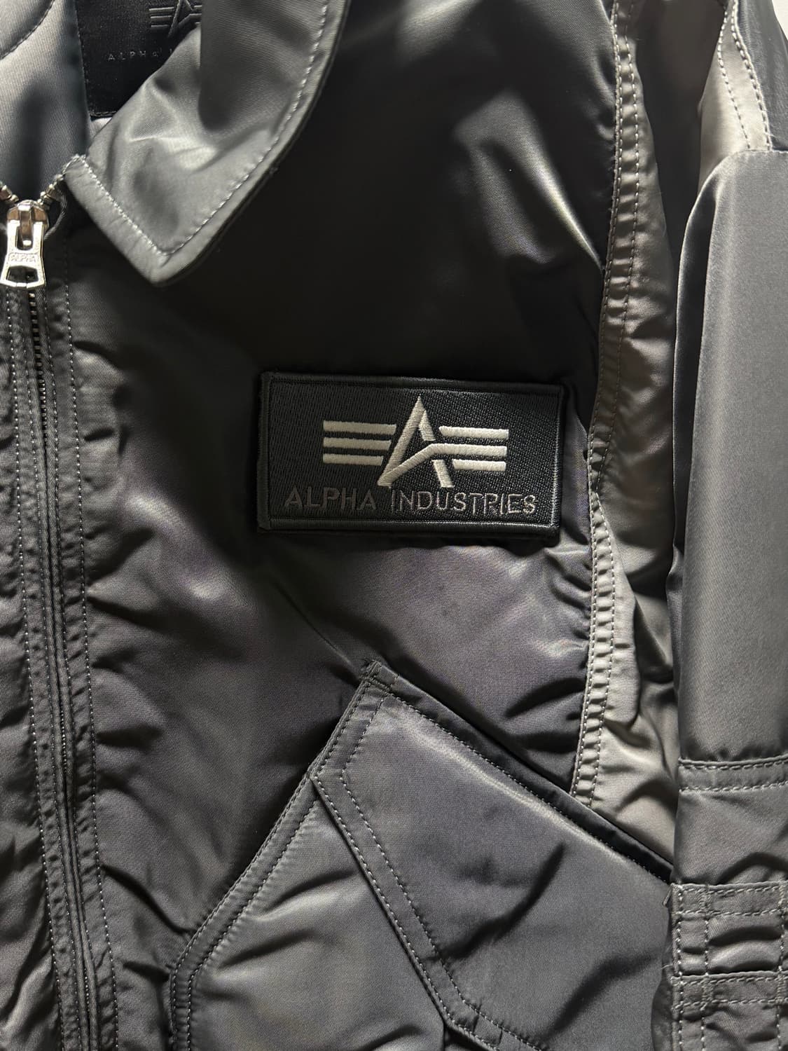 산산기어 x 알파 인더스트리 플라이트 자켓 스톤 실버  상품이미지6