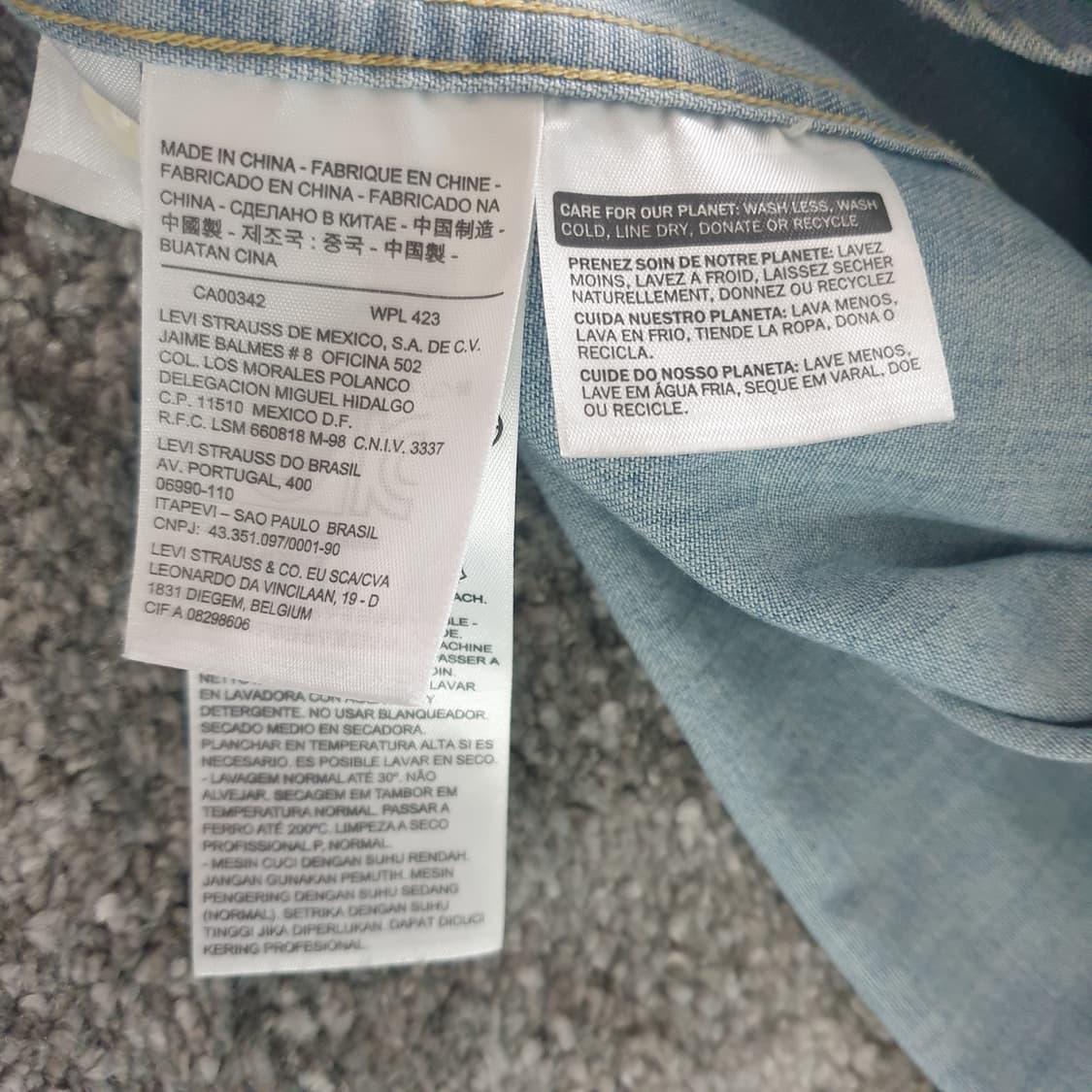 [무료배송] LEVI'S 긴팔 데님 셔츠 상품이미지3