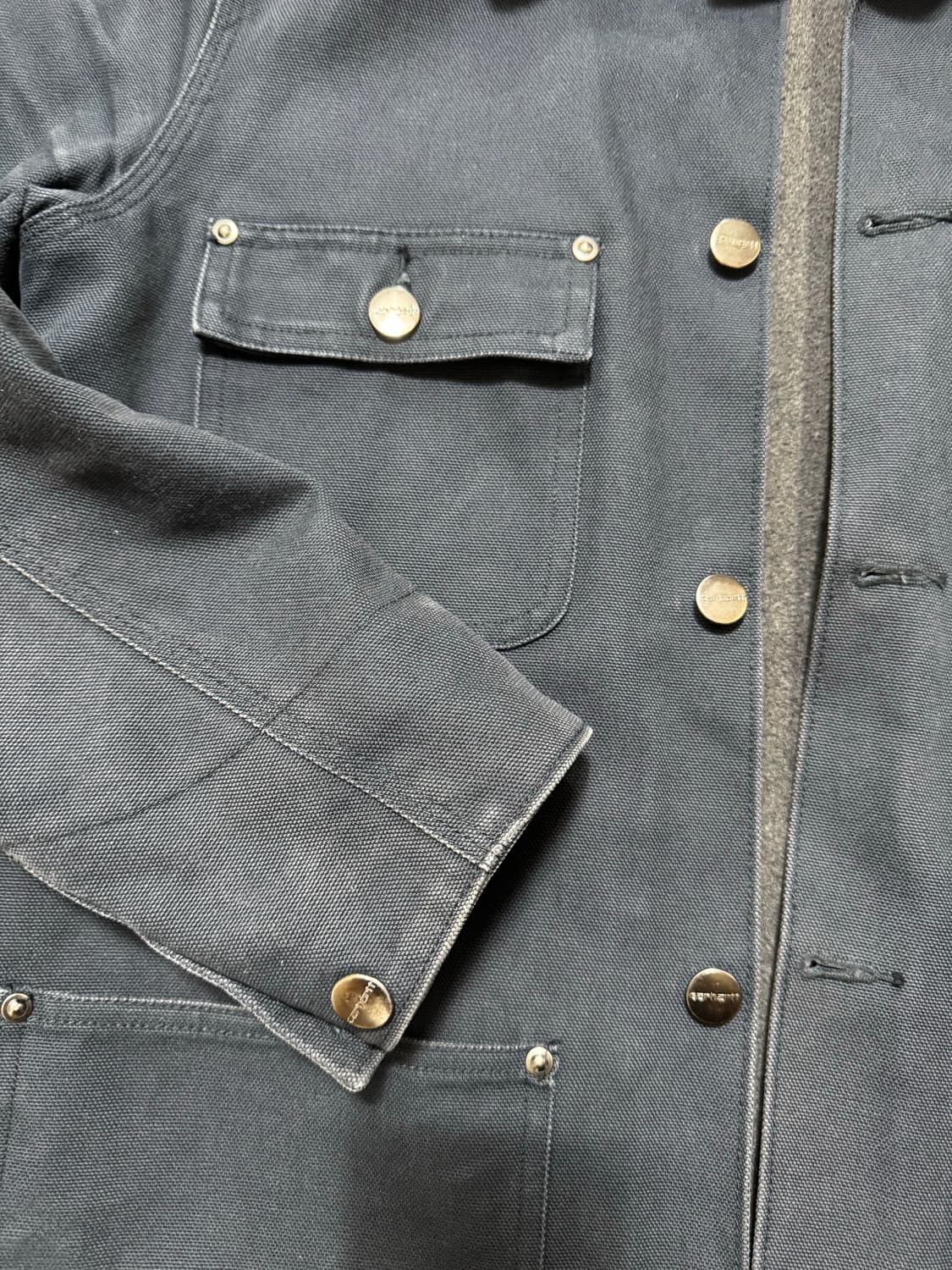 칼하트 초어코트 네이비 워크자켓 상품이미지5