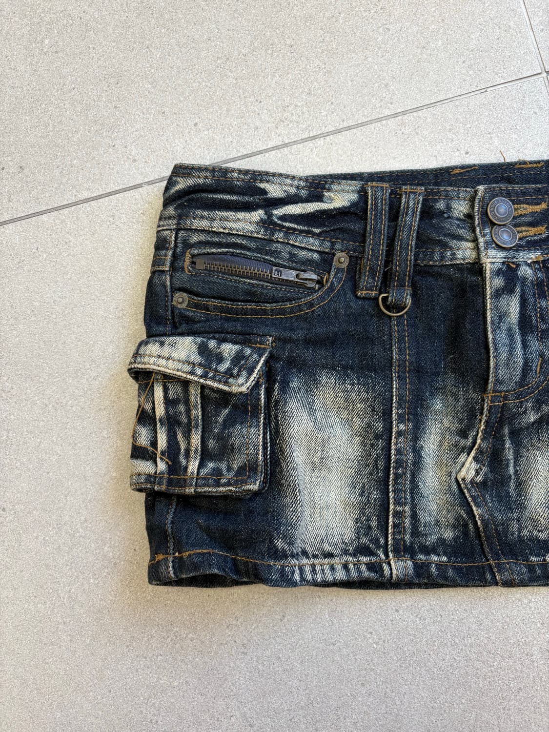 워싱 카고 스커트 상품이미지4