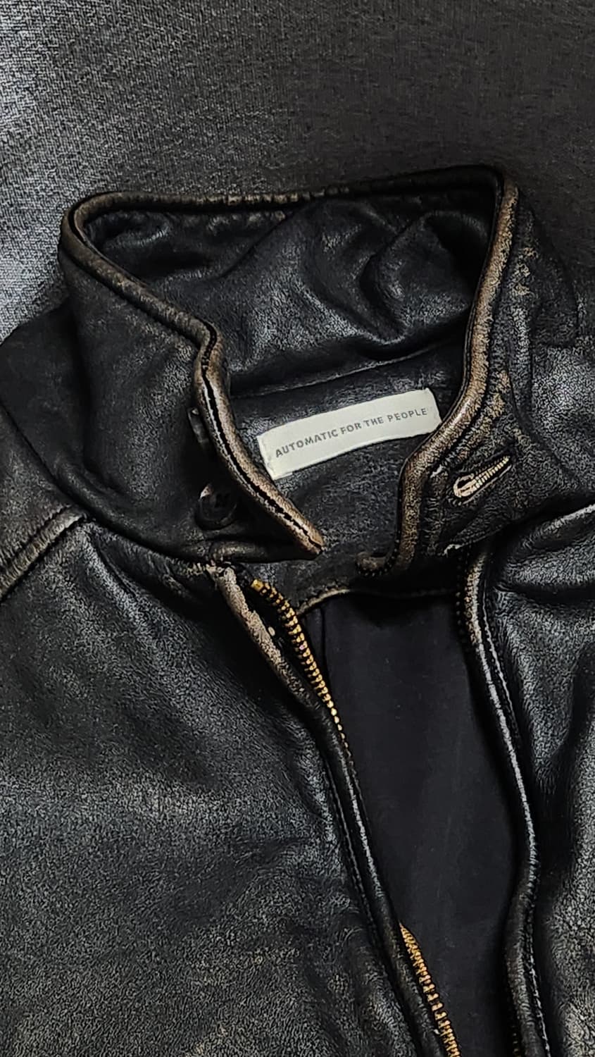[2] 오토매틱 포 더 피플 파이핑 레더 자켓 mk2 25fw 상품이미지5