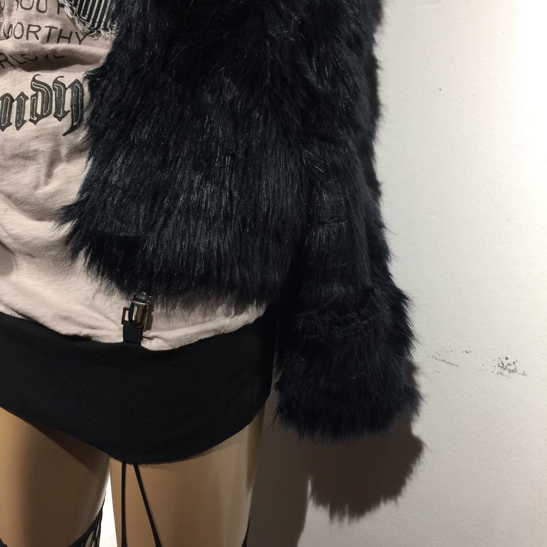 블랙 퍼 자켓 상품이미지8