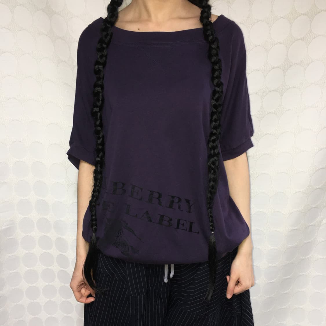 버버리 퍼플 반소매 티셔츠 상품이미지1