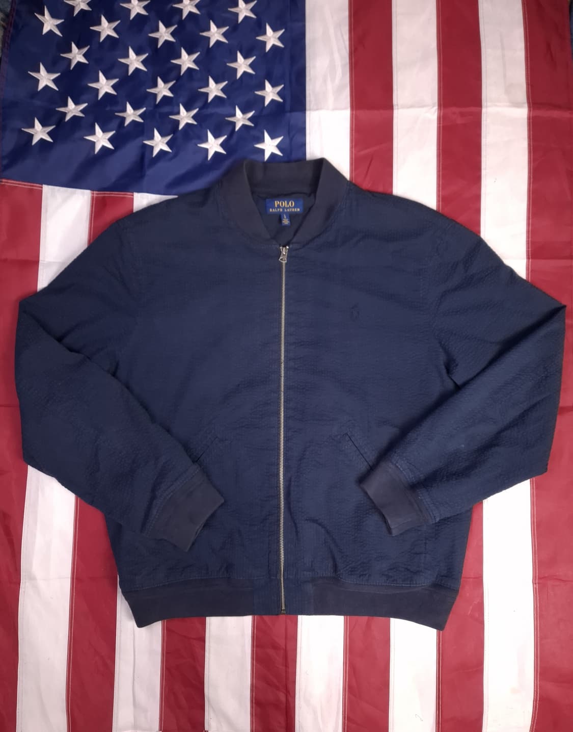 오리지날 신형 랄프로렌폴로 폴로 시어서커 봄버 자켓 상품이미지1