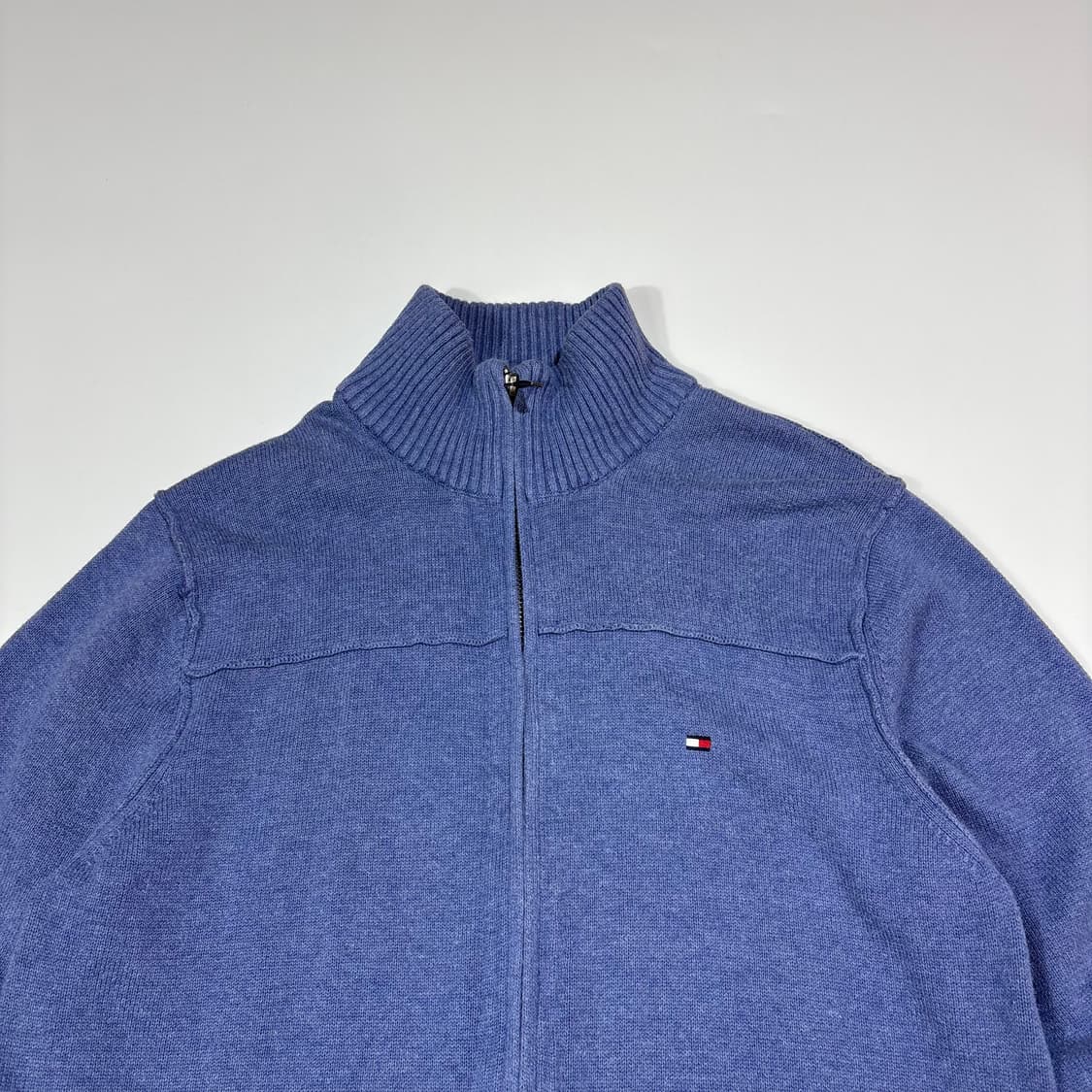 타미힐피거 블루 집업 니트 상품이미지5