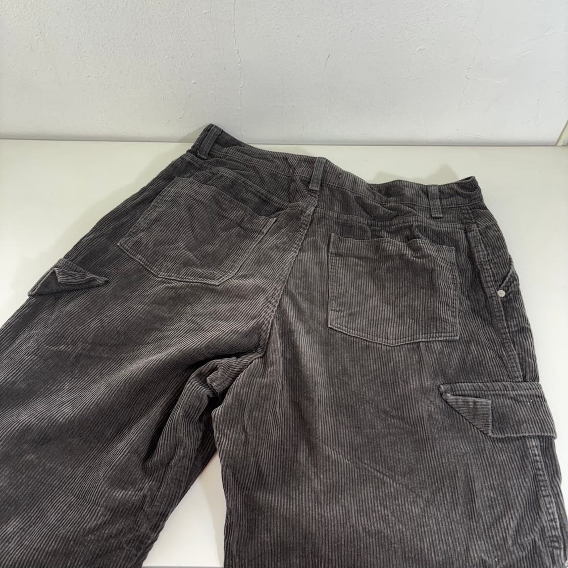 L-XL 어널로이드 먹색 와이드핏 카고 코듀로이팬츠 상품이미지4