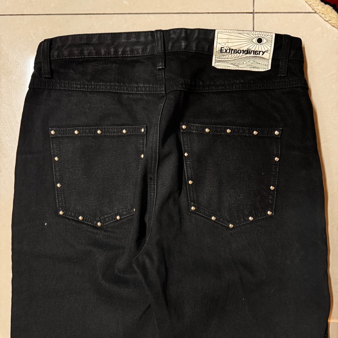 엑스트라오디너리 스터드 데님팬츠 블랙 M 상품이미지4