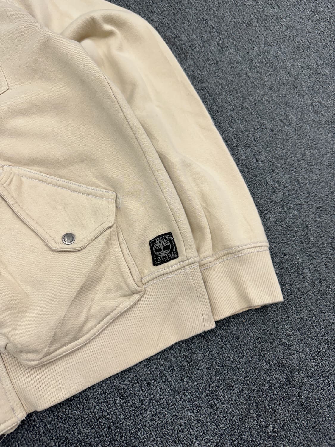 S) 팀버랜드 아이보리 포켓 스웻 집업 상품이미지5