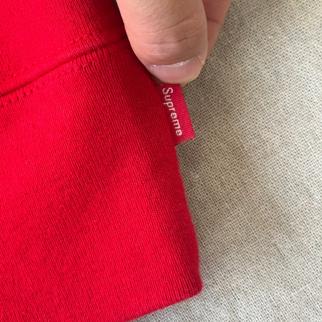 슈프림 19fw 1-800 자수 레드 후드 S 상품이미지5