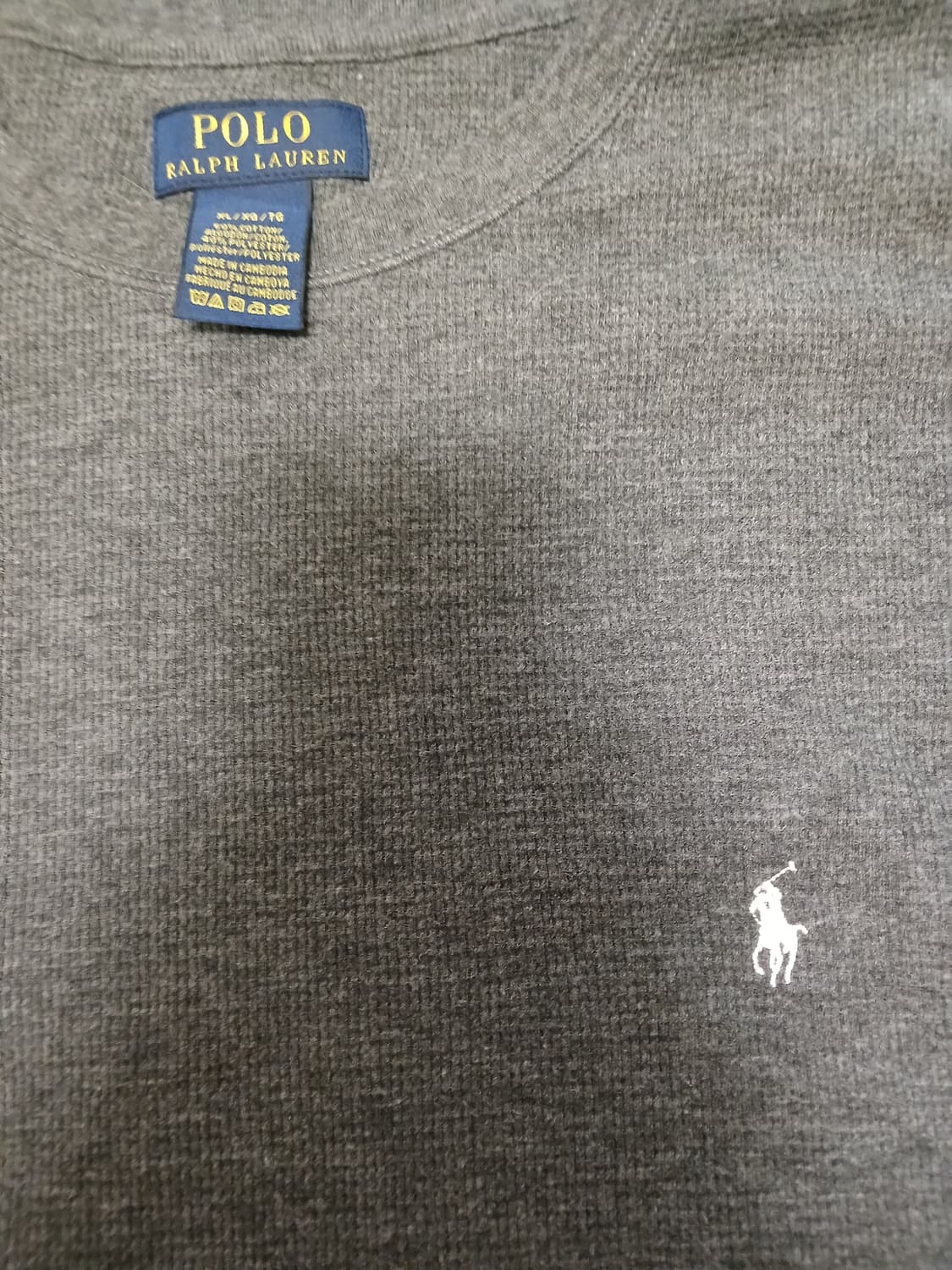 폴로 그레이 와플 롱슬리브  상품이미지2