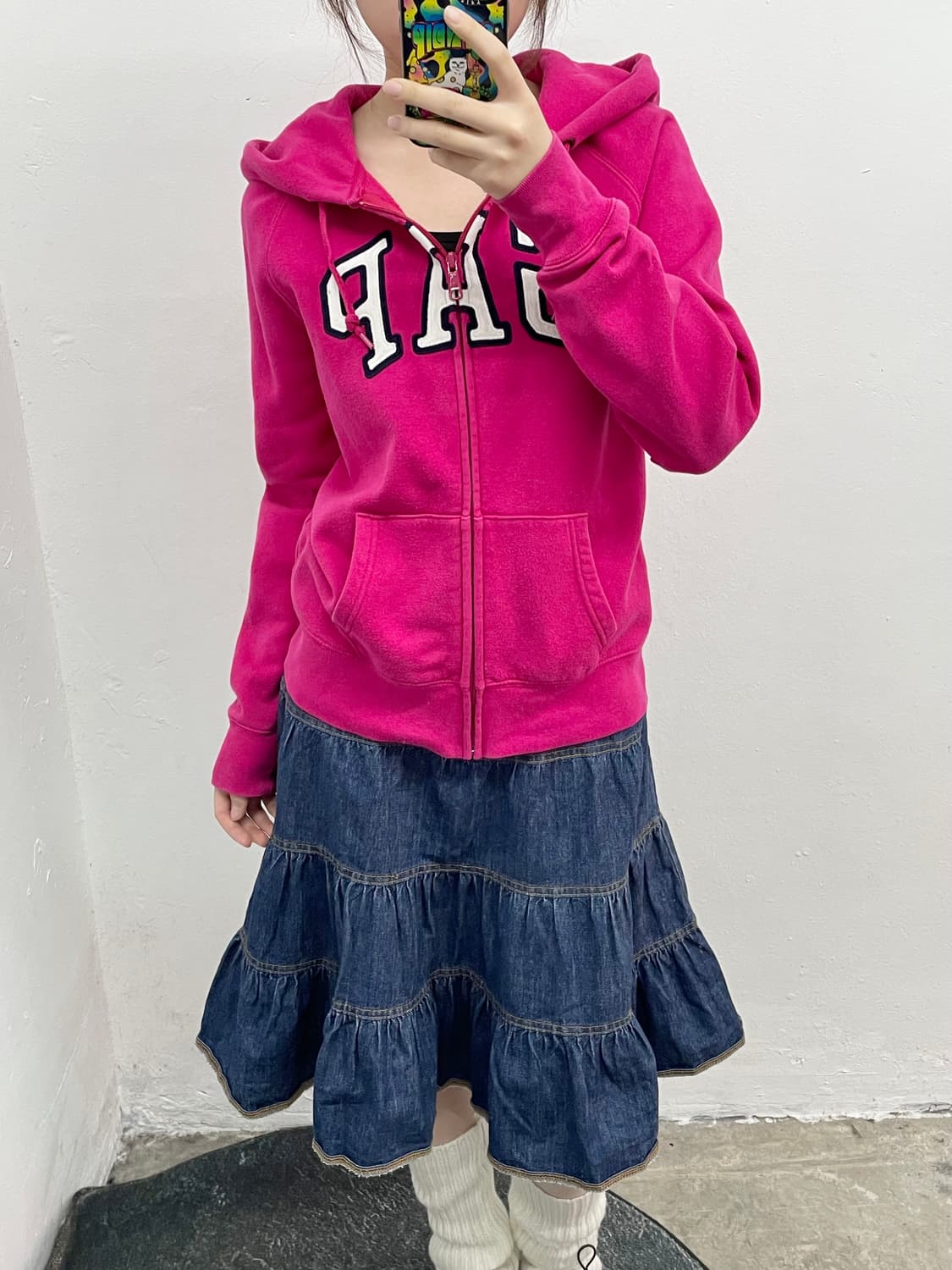 진청 데님 캉캉 스커트 상품이미지4