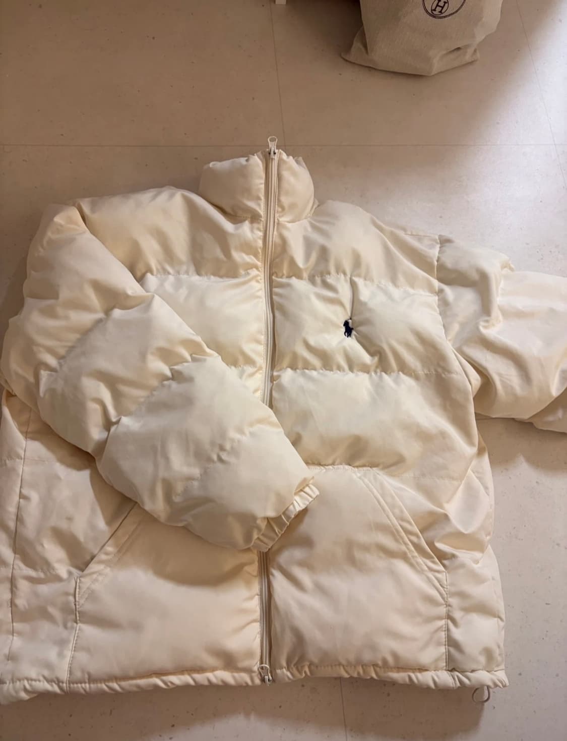 폴로 랄프로렌 아이보리 푸퍼 패딩 L 상품이미지2