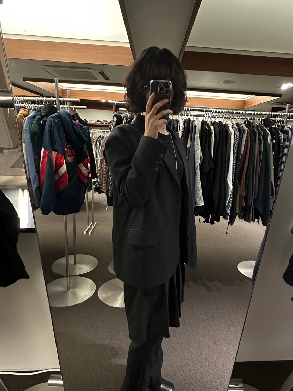 M)Piecemaker 빈티지 블랙 블레이저 상품이미지2