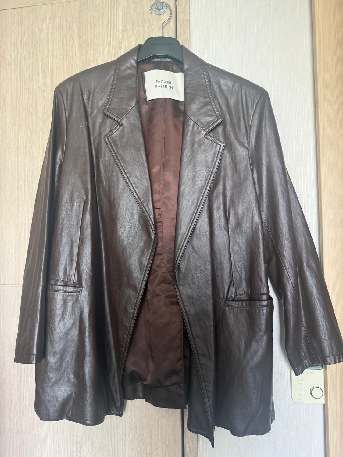 파사드패턴 레더 가죽자켓 상품이미지4
